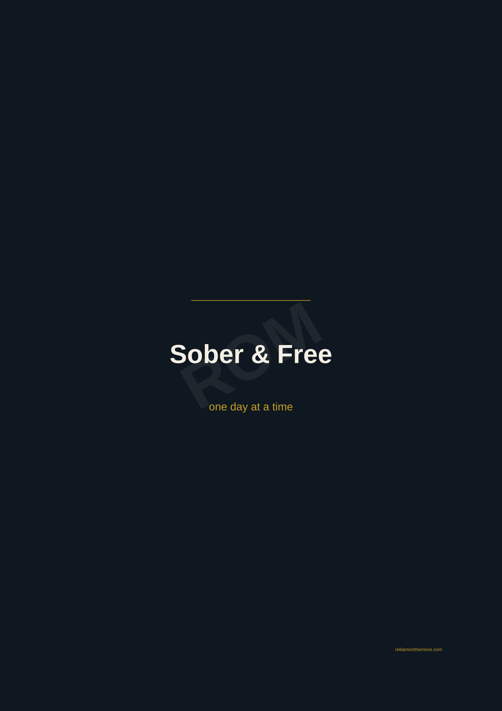 Sober & Free · Gece — ROM dijital ürün önizlemesi (filigranlı)