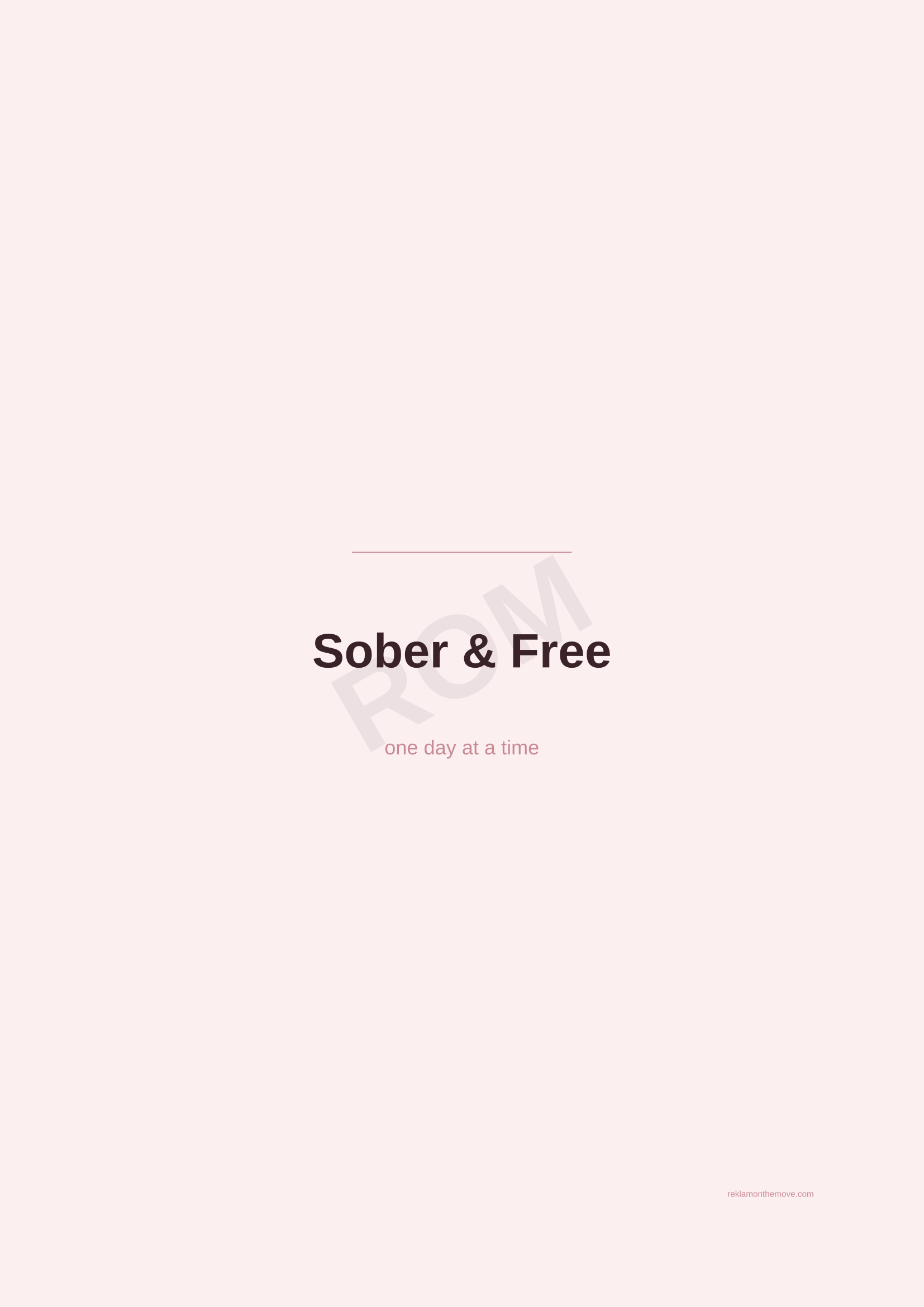 Sober & Free · Gül — ROM dijital ürün önizlemesi (filigranlı)