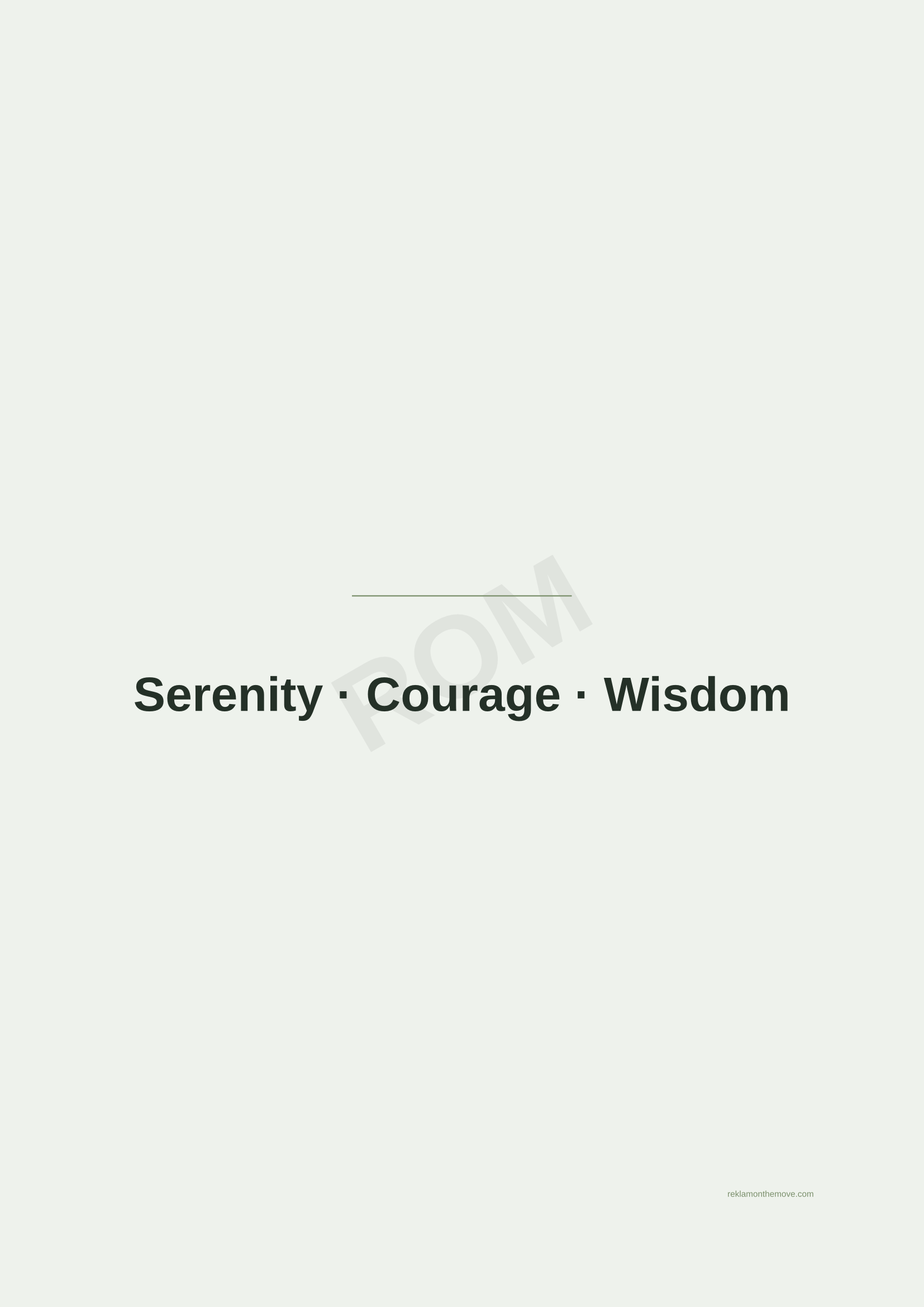 Serenity · Courage · Wisdom · Adaçayı — ROM dijital ürün önizlemesi (filigranlı)