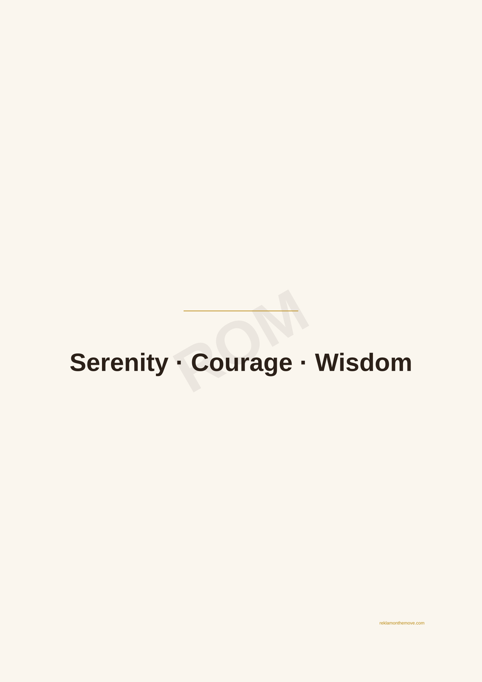 Serenity · Courage · Wisdom · Espresso — ROM dijital ürün önizlemesi (filigranlı)