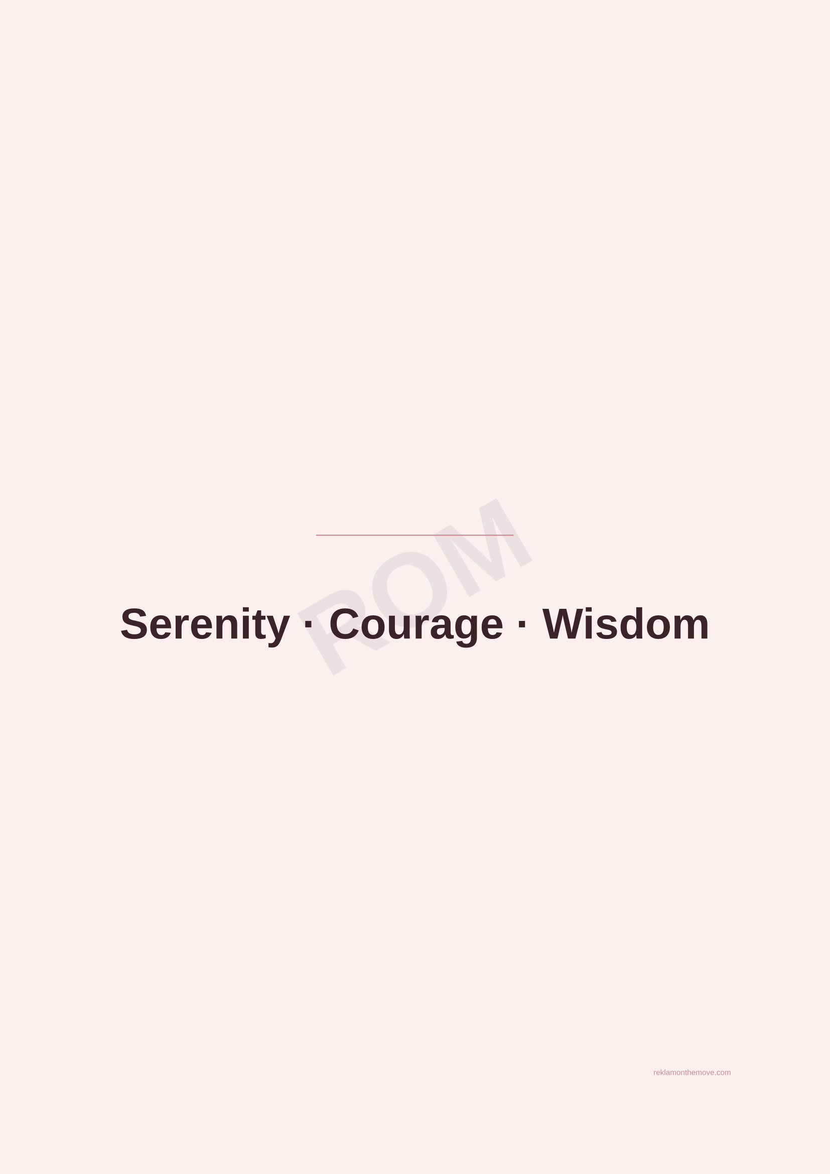 Serenity · Courage · Wisdom · Gül — ROM dijital ürün önizlemesi (filigranlı)