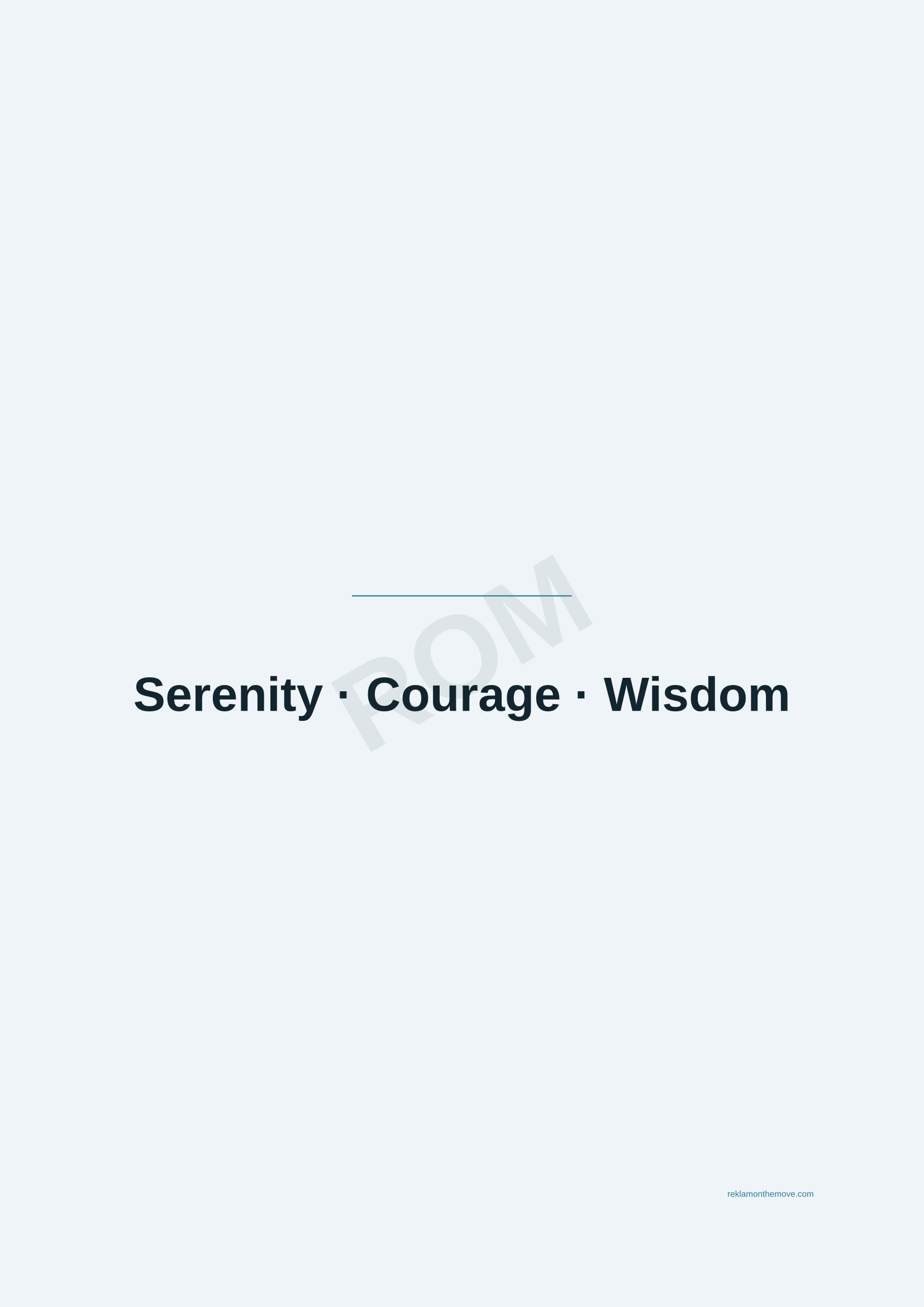 Serenity · Courage · Wisdom · Okyanus — ROM dijital ürün önizlemesi (filigranlı)