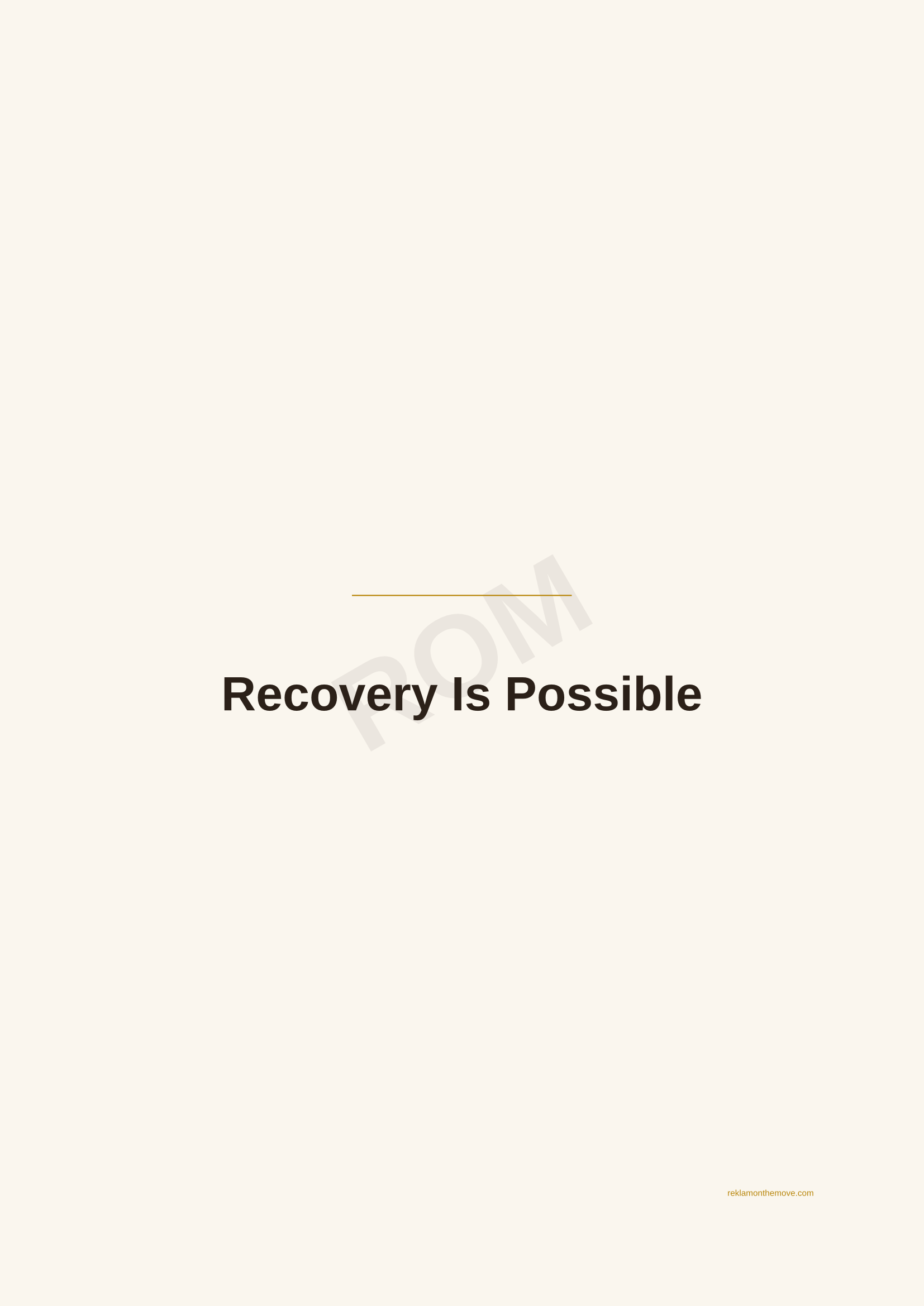 Recovery Is Possible · Espresso — ROM dijital ürün önizlemesi (filigranlı)