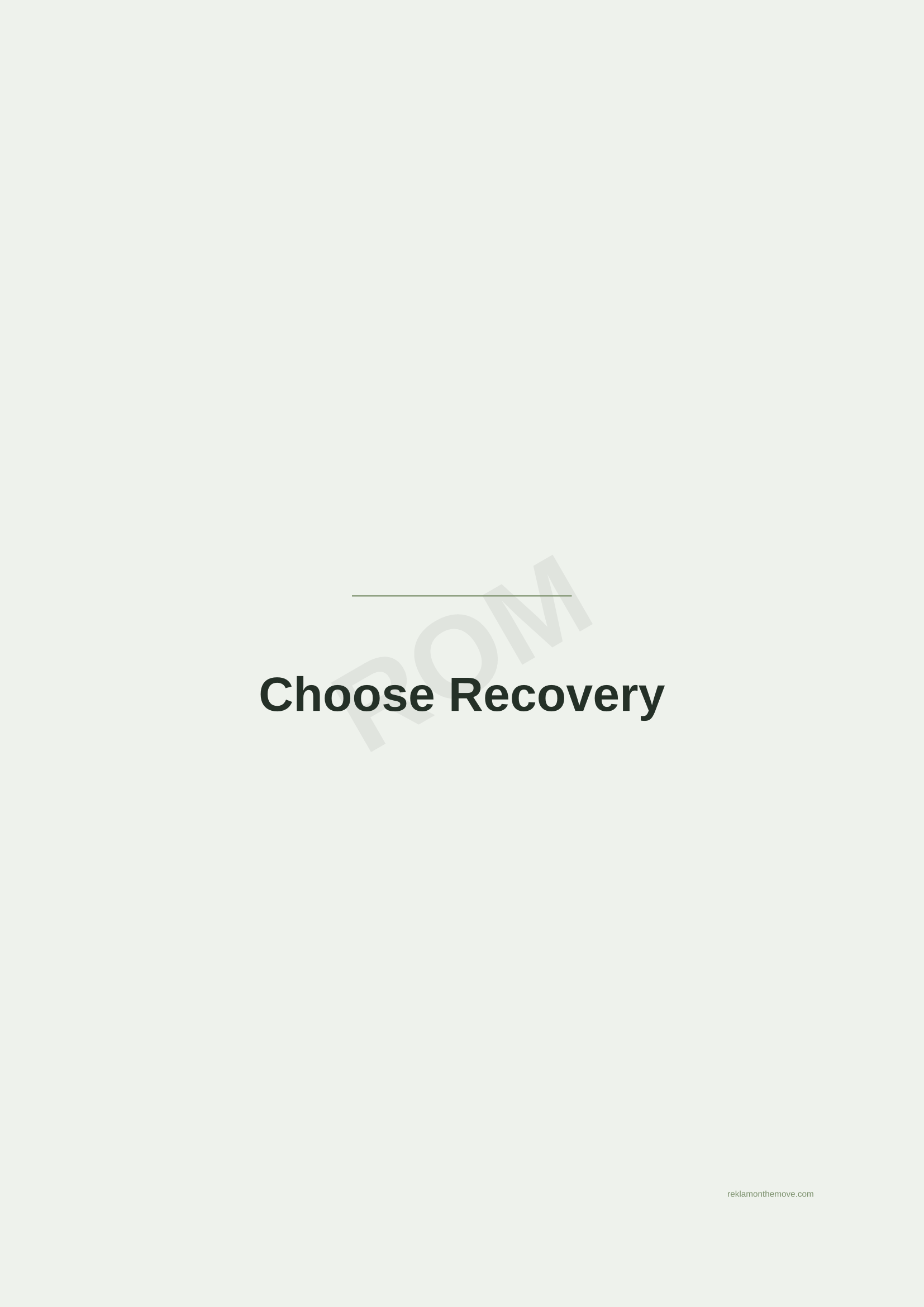 Choose Recovery · Adaçayı — ROM dijital ürün önizlemesi (filigranlı)