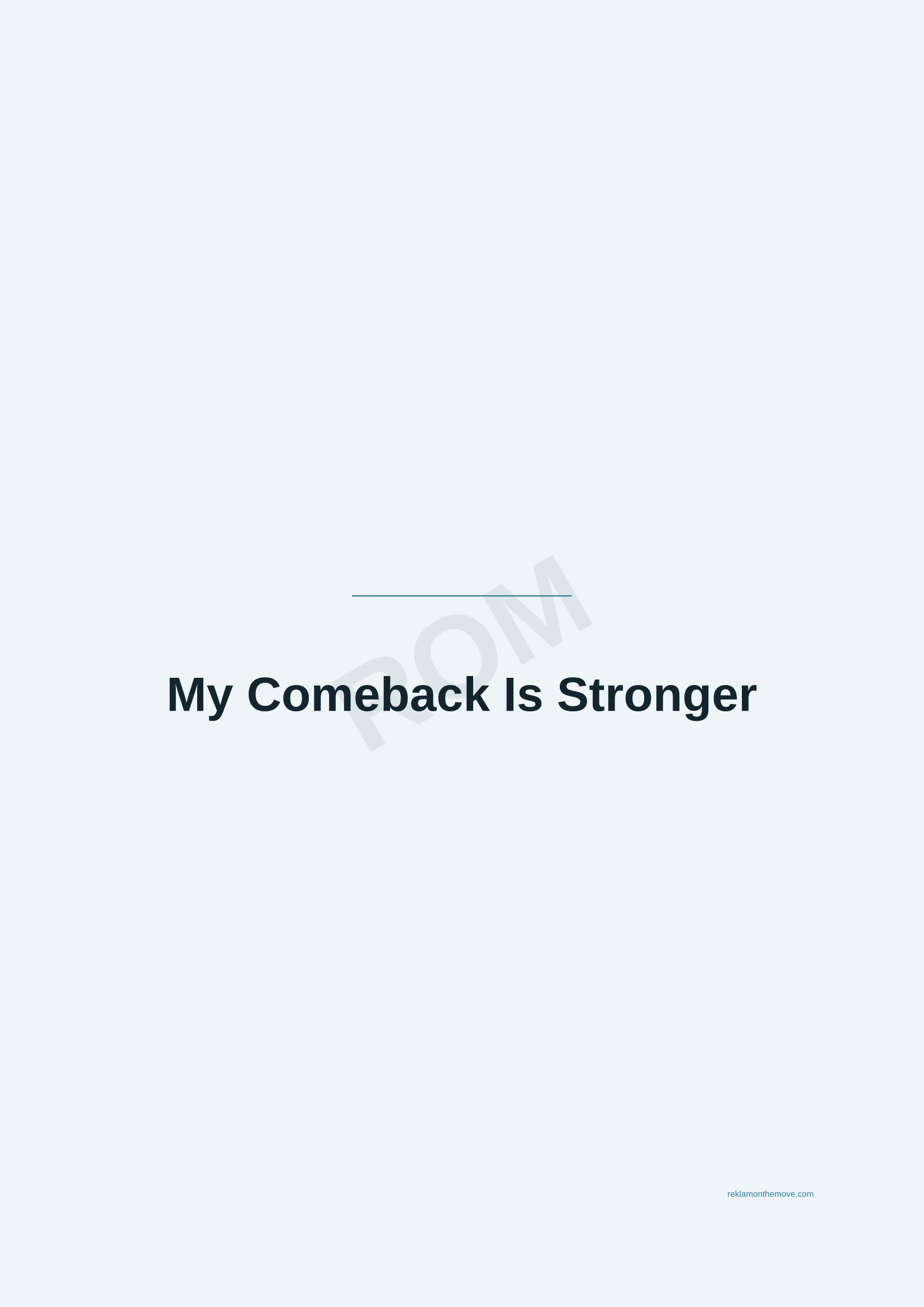 My Comeback Is Stronger · Okyanus — ROM dijital ürün önizlemesi (filigranlı)
