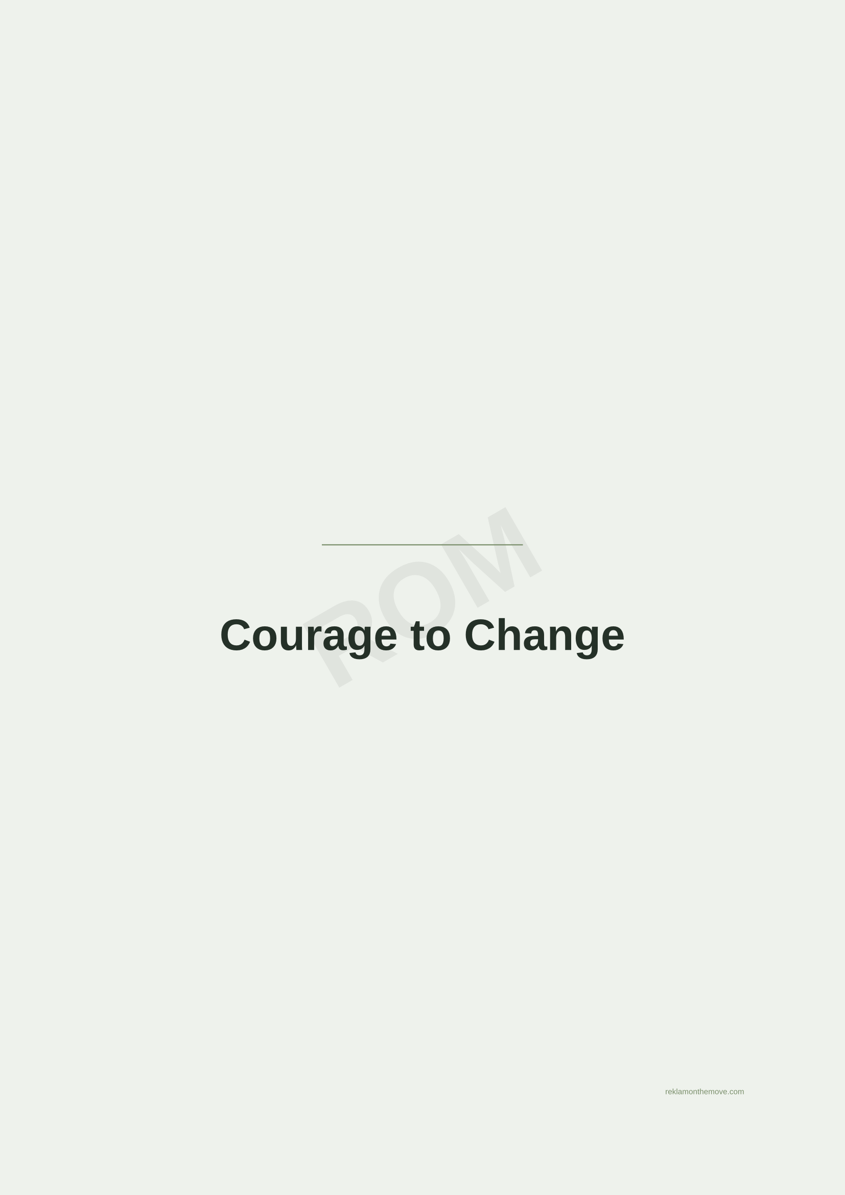 Courage to Change · Adaçayı — ROM dijital ürün önizlemesi (filigranlı)