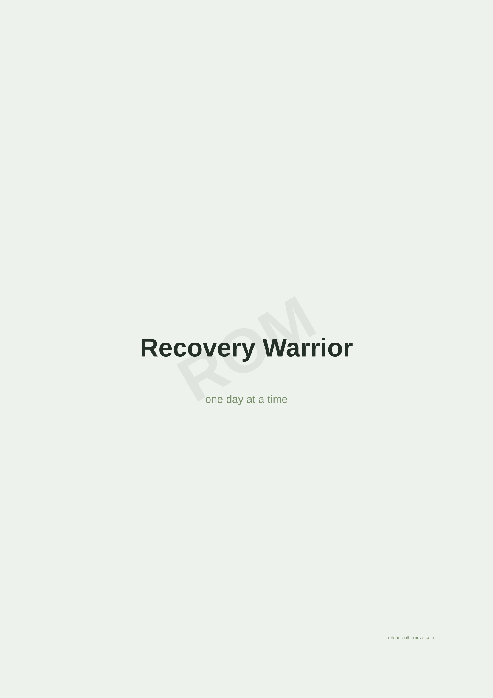 Recovery Warrior · Adaçayı — ROM dijital ürün önizlemesi (filigranlı)