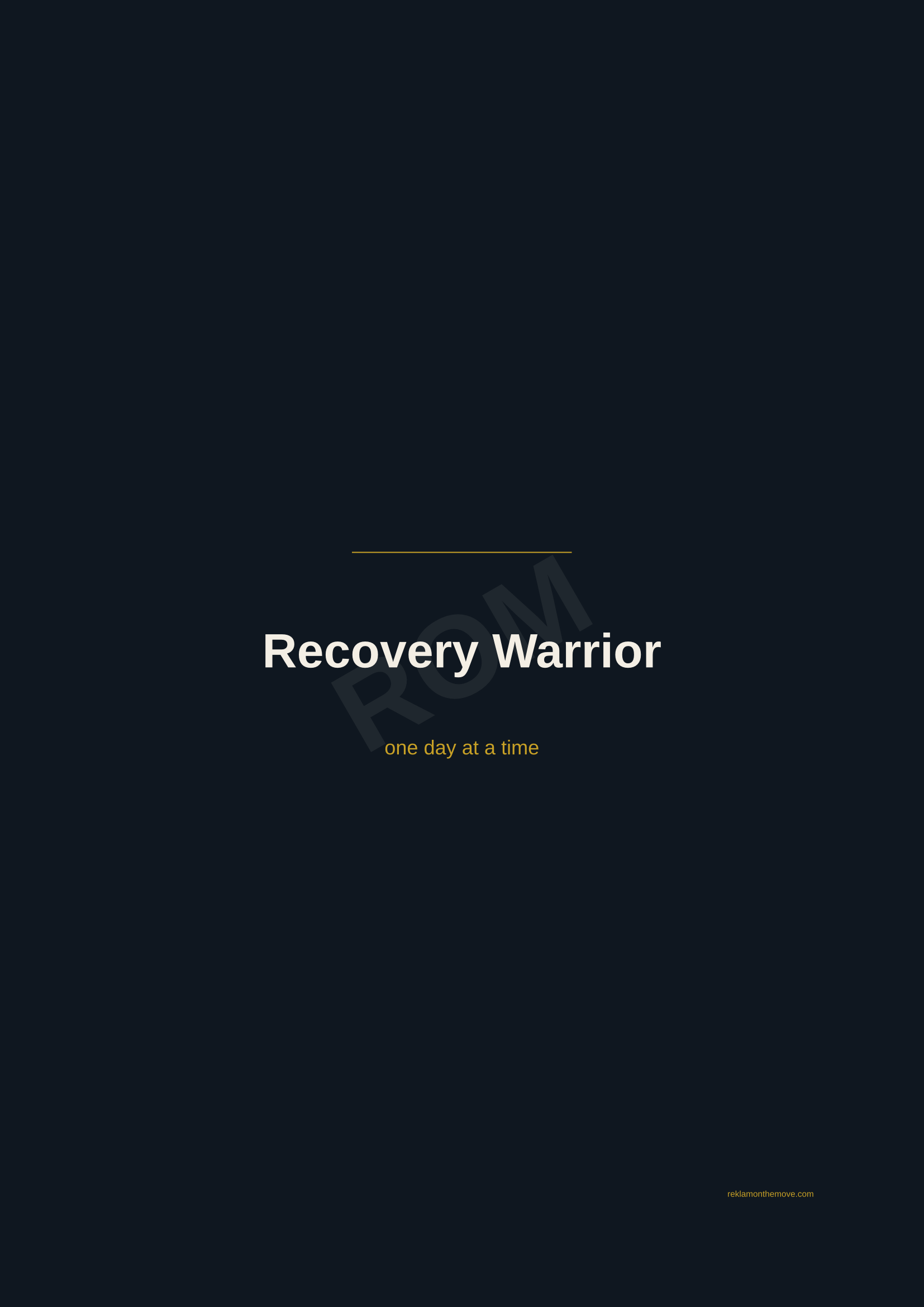 Recovery Warrior · Gece — ROM dijital ürün önizlemesi (filigranlı)