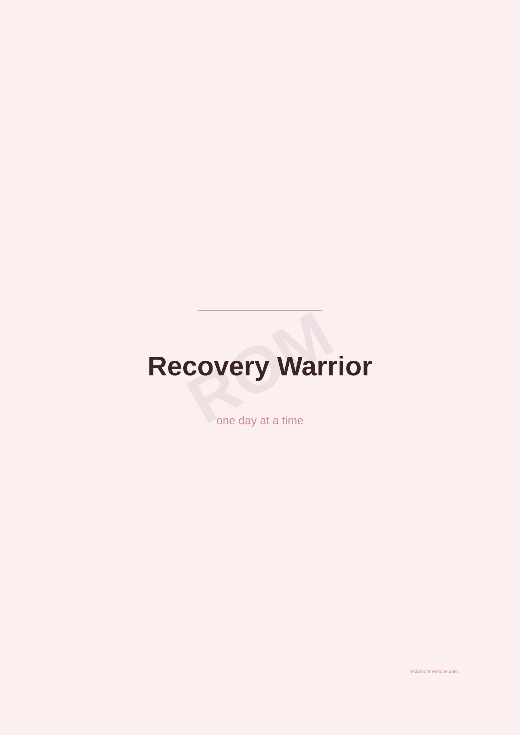 Recovery Warrior · Gül — ROM dijital ürün önizlemesi (filigranlı)