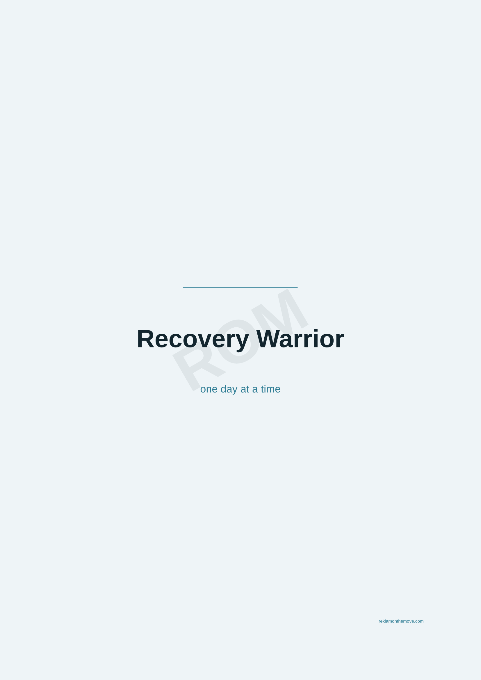 Recovery Warrior · Okyanus — ROM dijital ürün önizlemesi (filigranlı)