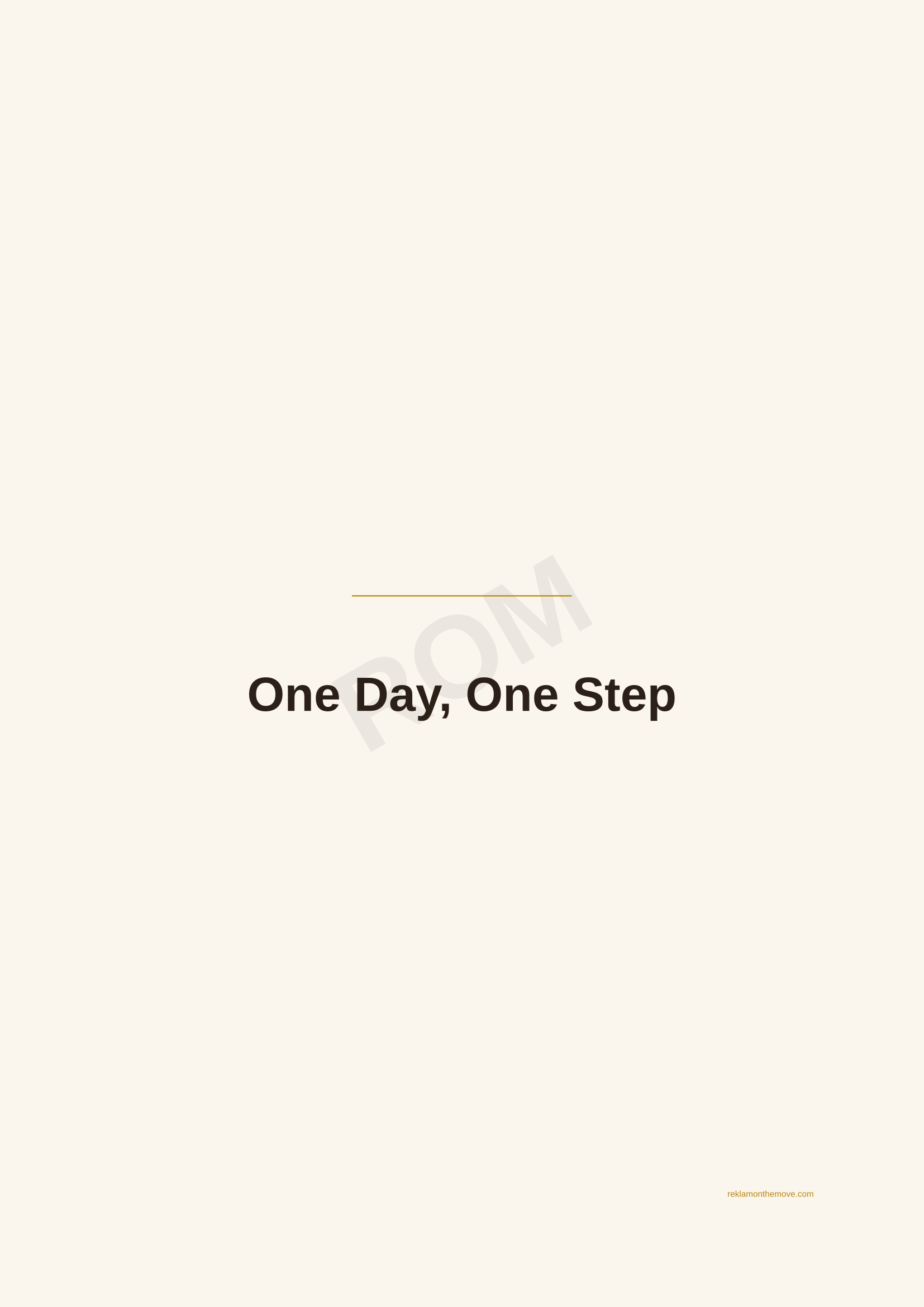 One Day, One Step · Espresso — ROM dijital ürün önizlemesi (filigranlı)
