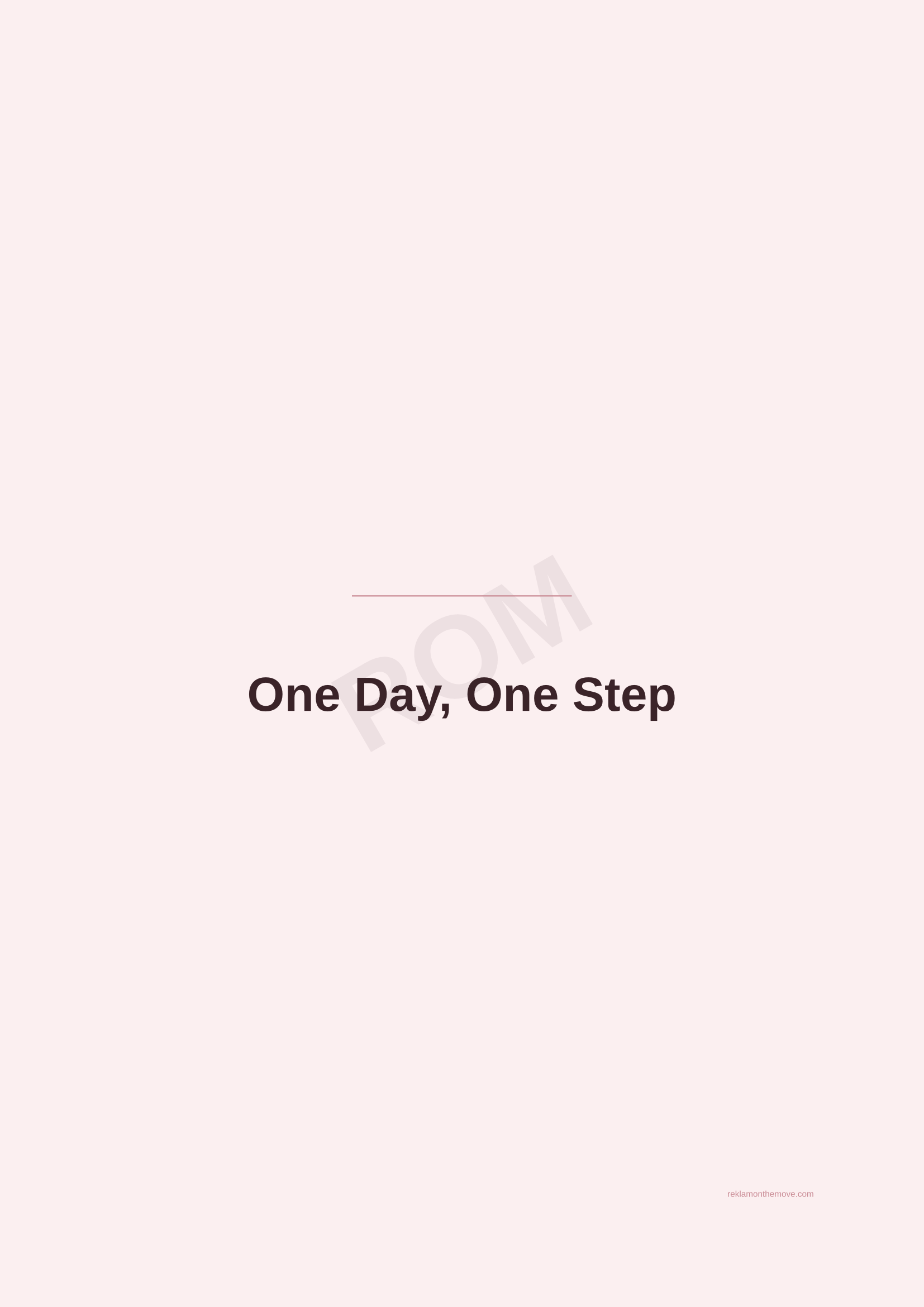 One Day, One Step · Gül — ROM dijital ürün önizlemesi (filigranlı)