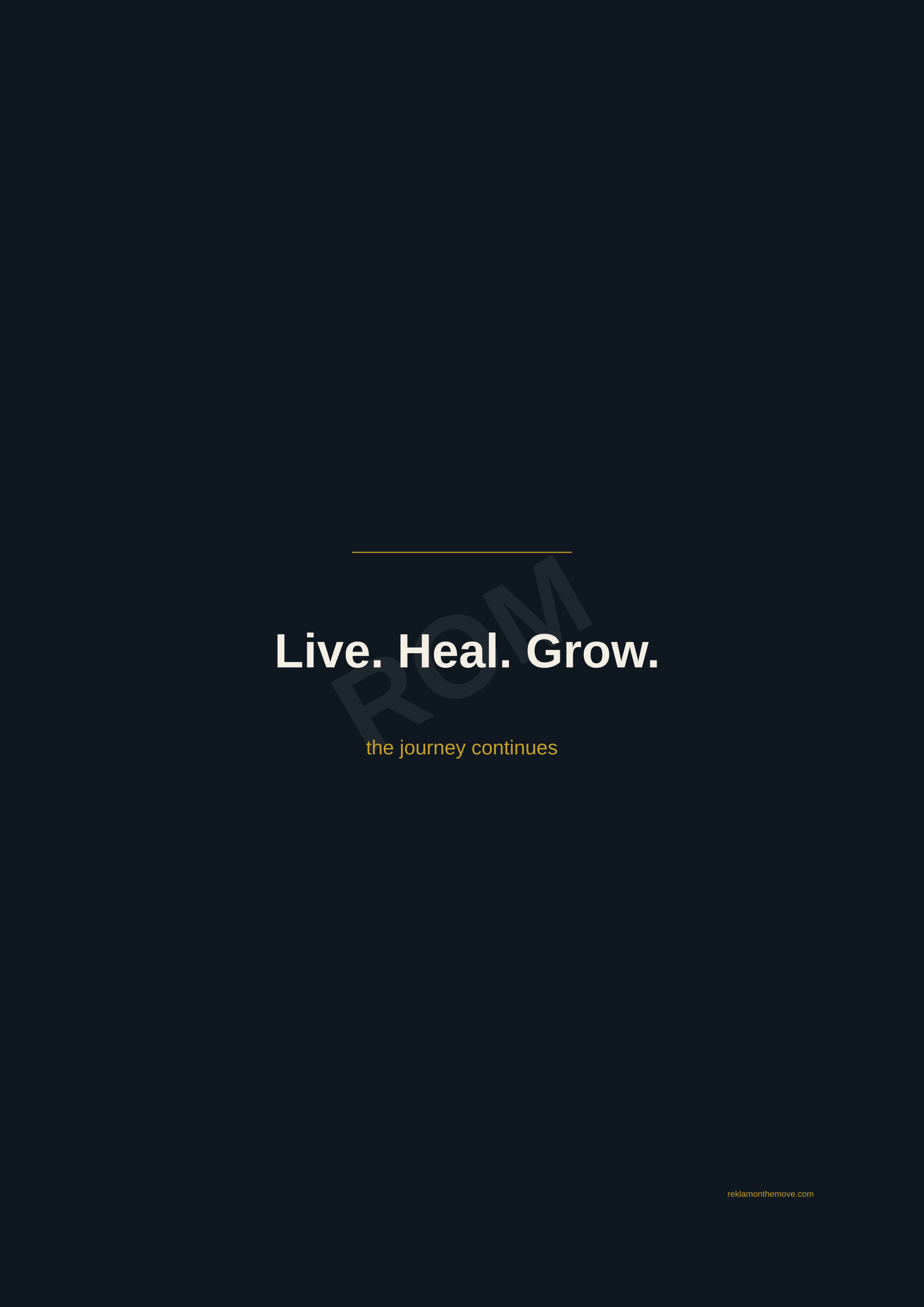 Live. Heal. Grow. · Gece — ROM dijital ürün önizlemesi (filigranlı)