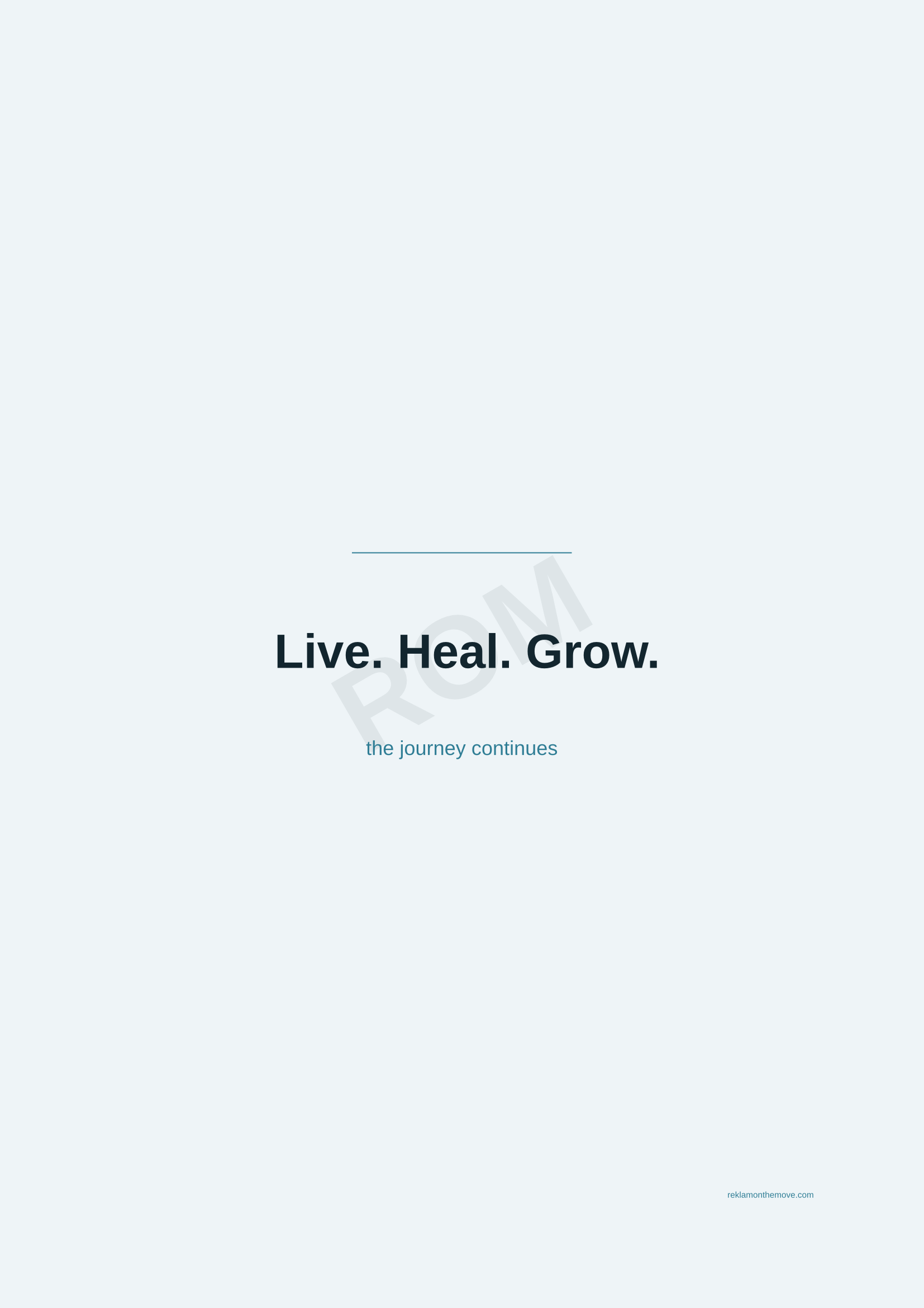 Live. Heal. Grow. · Okyanus — ROM dijital ürün önizlemesi (filigranlı)