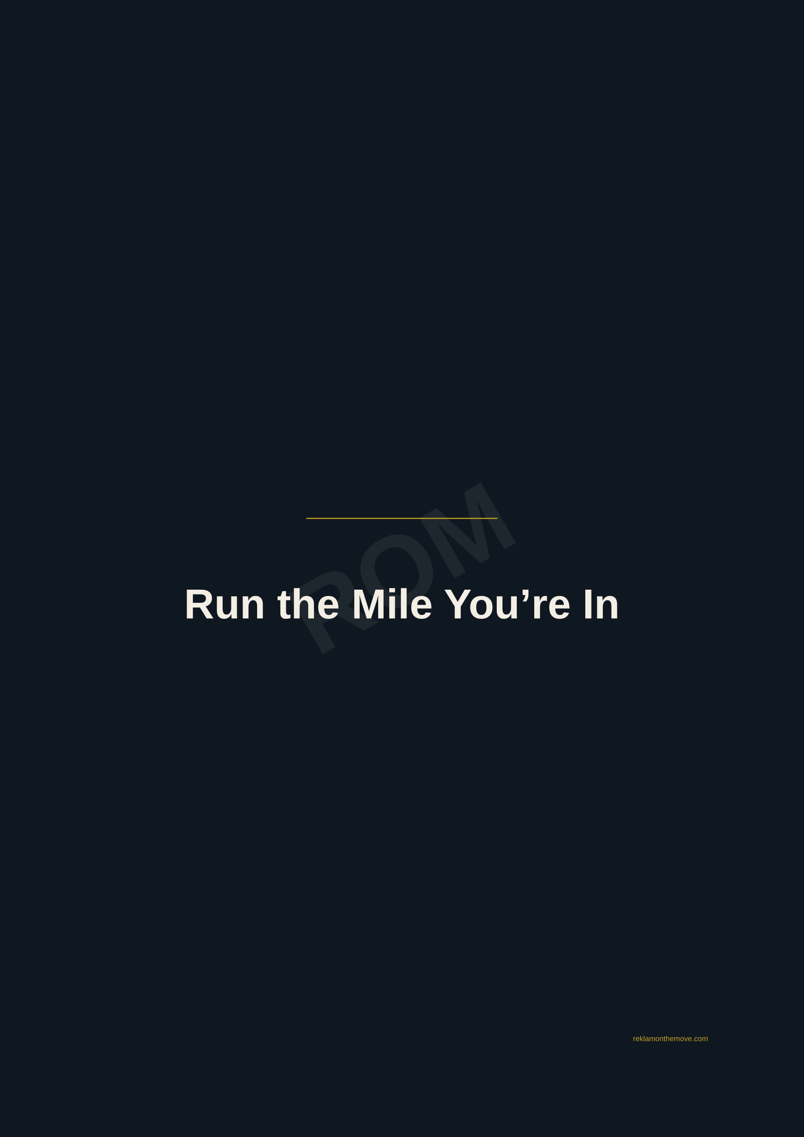 Run the Mile You're In · Gece — ROM dijital ürün önizlemesi (filigranlı)