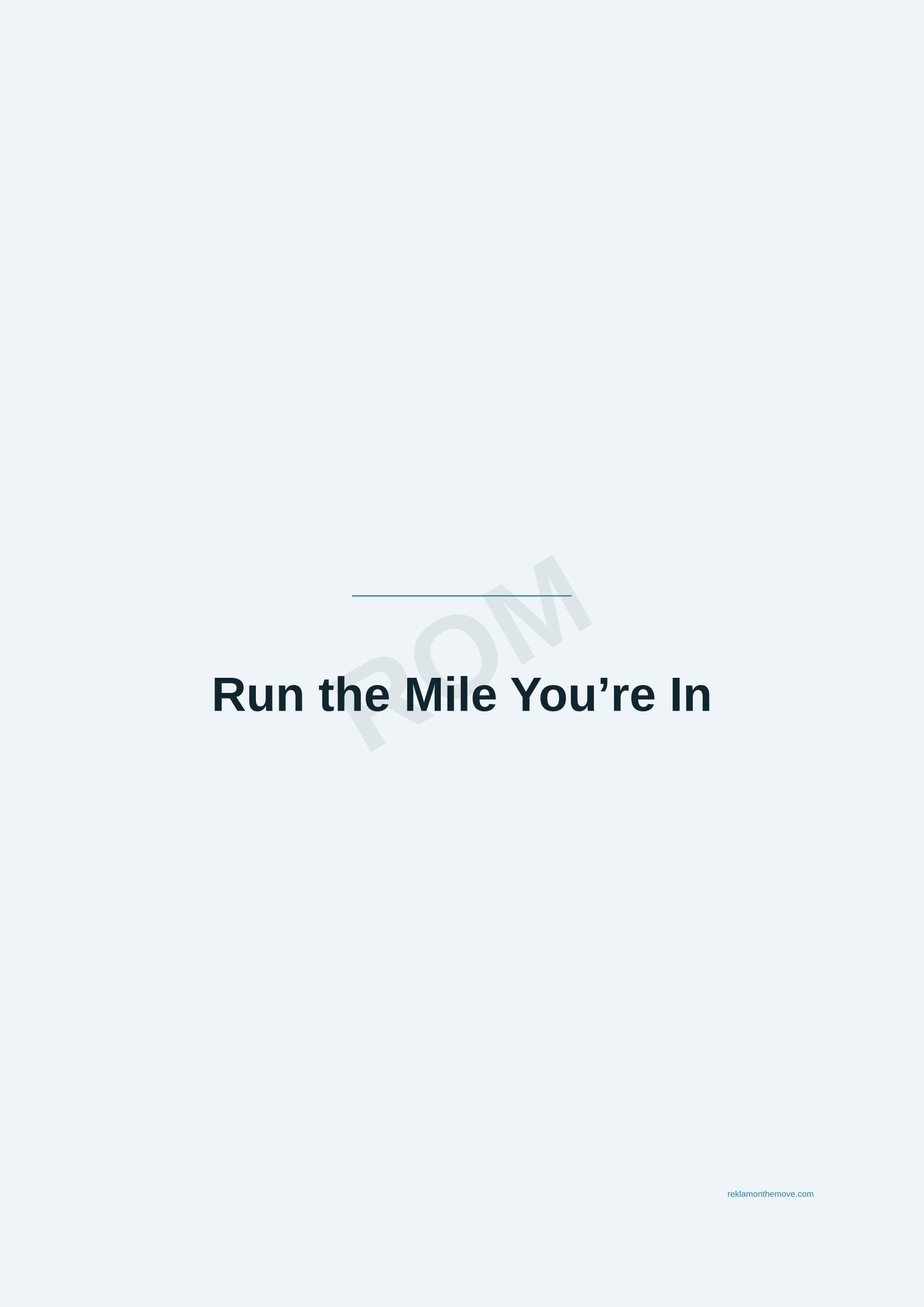 Run the Mile You're In · Okyanus — ROM dijital ürün önizlemesi (filigranlı)