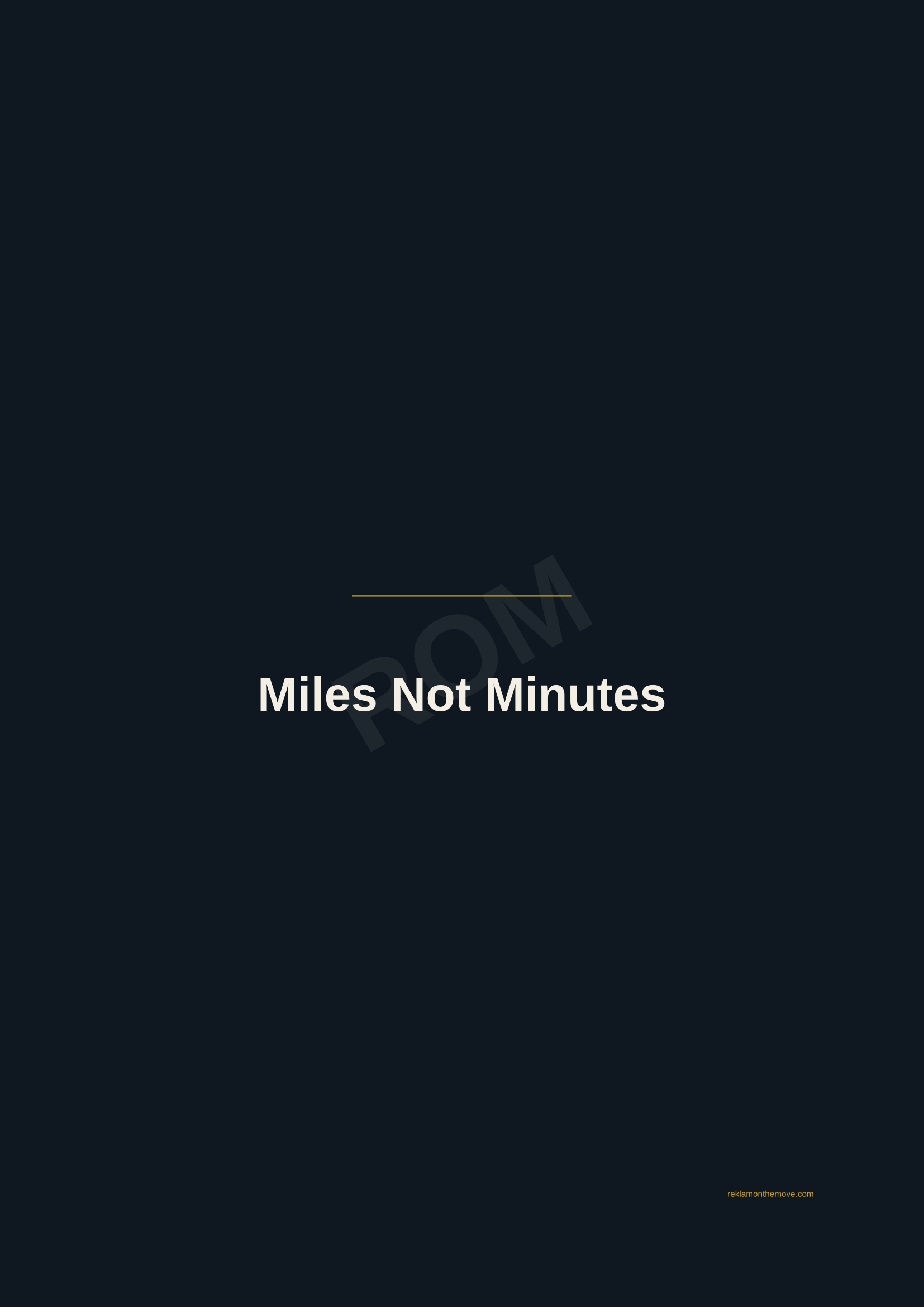 Miles Not Minutes · Gece — ROM dijital ürün önizlemesi (filigranlı)