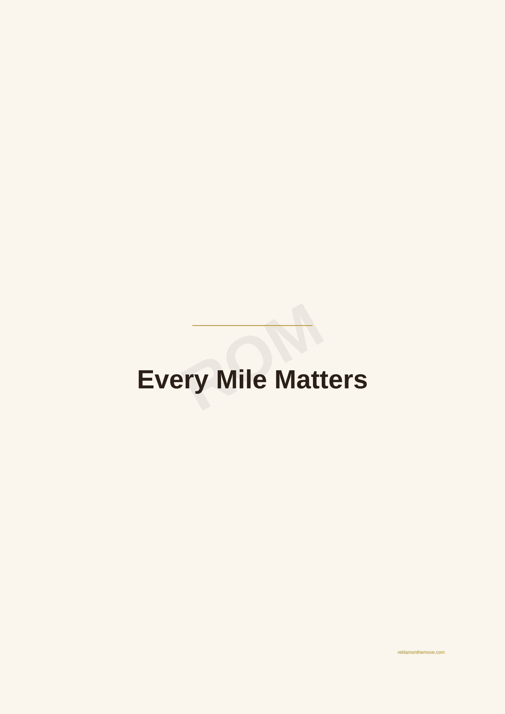 Every Mile Matters · Espresso — ROM dijital ürün önizlemesi (filigranlı)