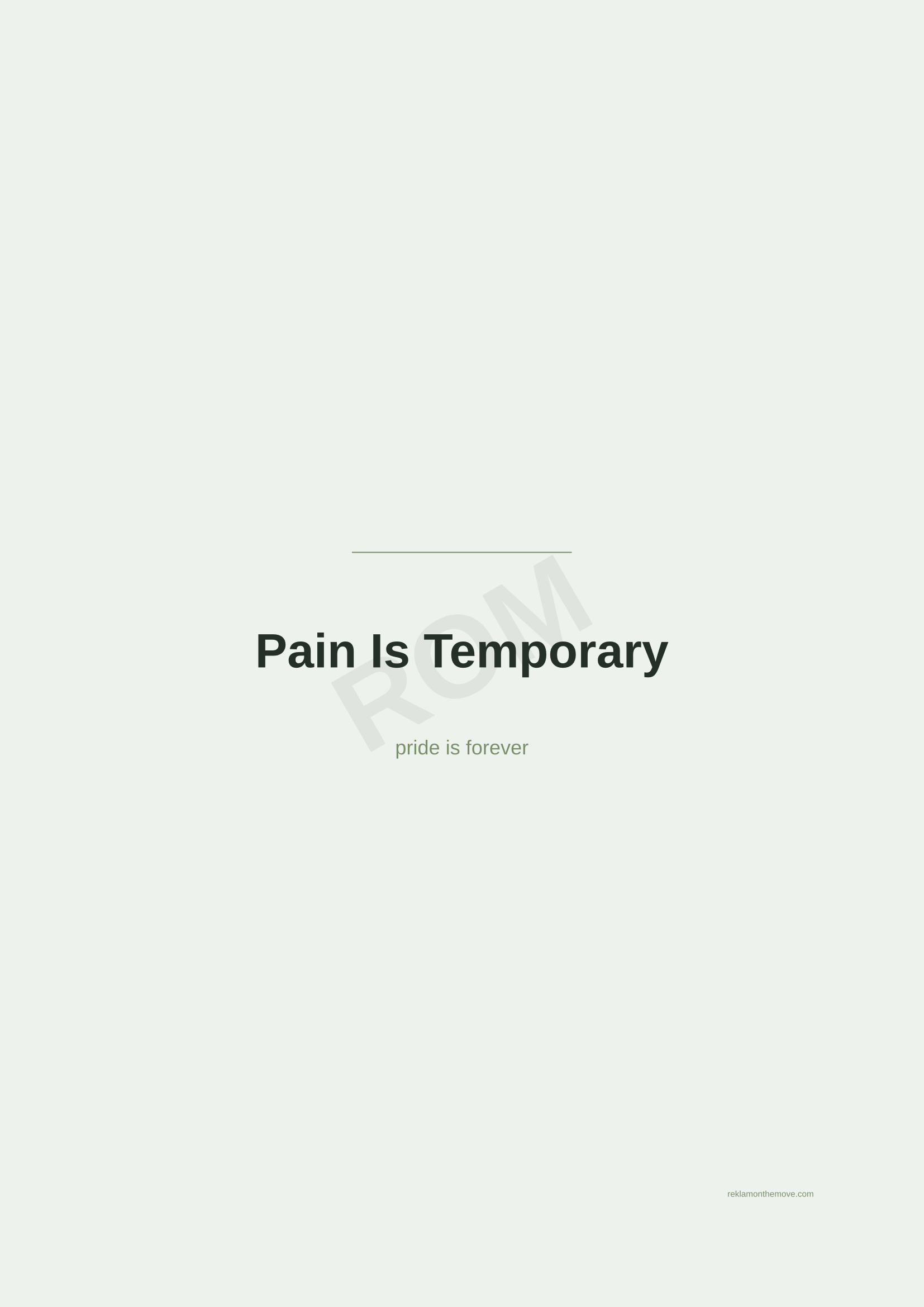 Pain Is Temporary · Adaçayı — ROM dijital ürün önizlemesi (filigranlı)