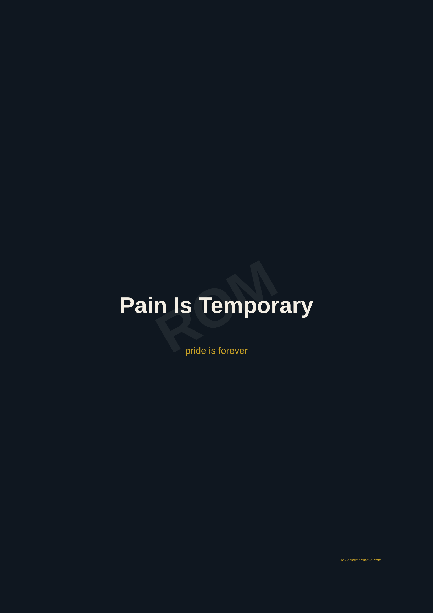 Pain Is Temporary · Gece — ROM dijital ürün önizlemesi (filigranlı)