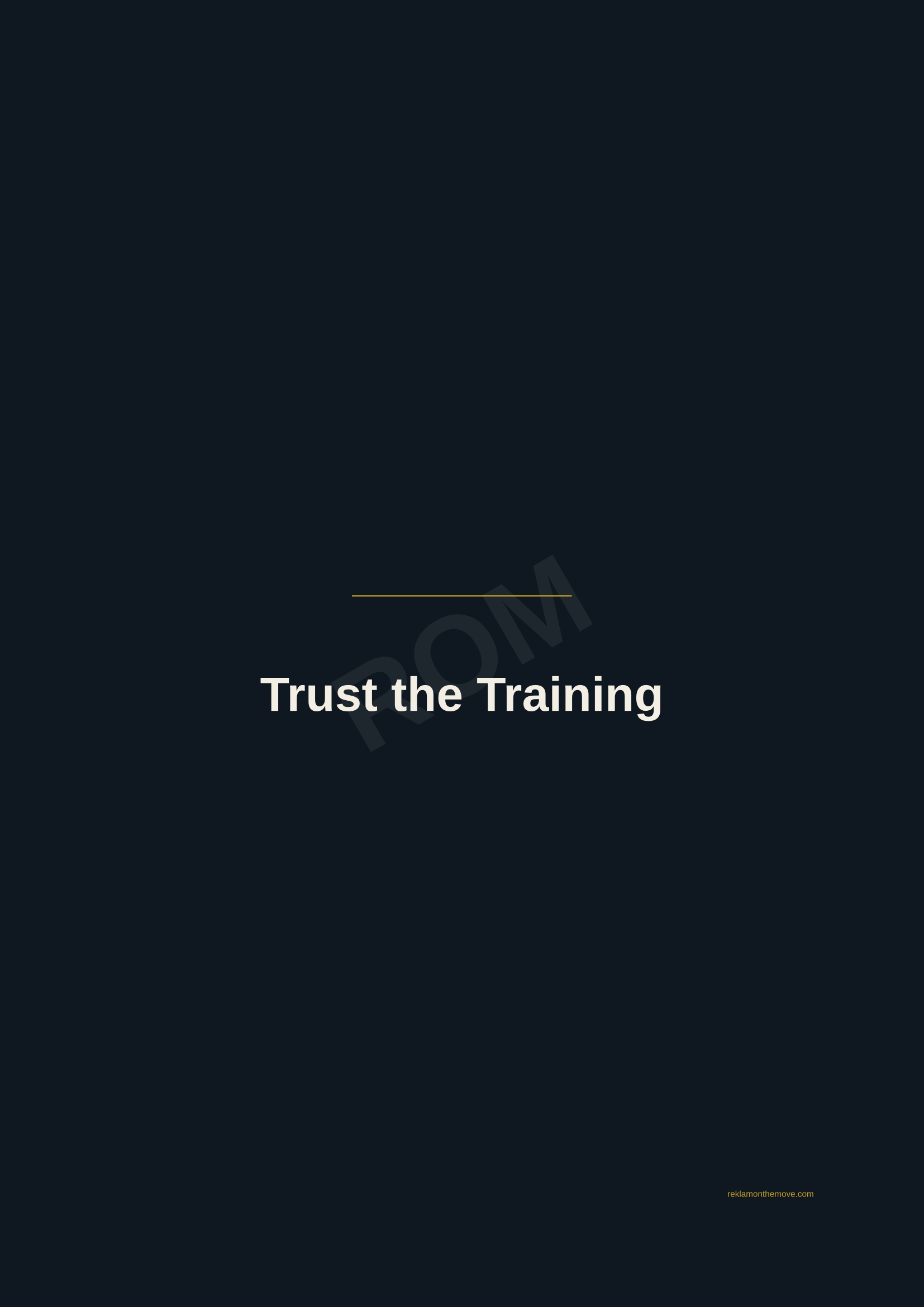 Trust the Training · Gece — ROM dijital ürün önizlemesi (filigranlı)