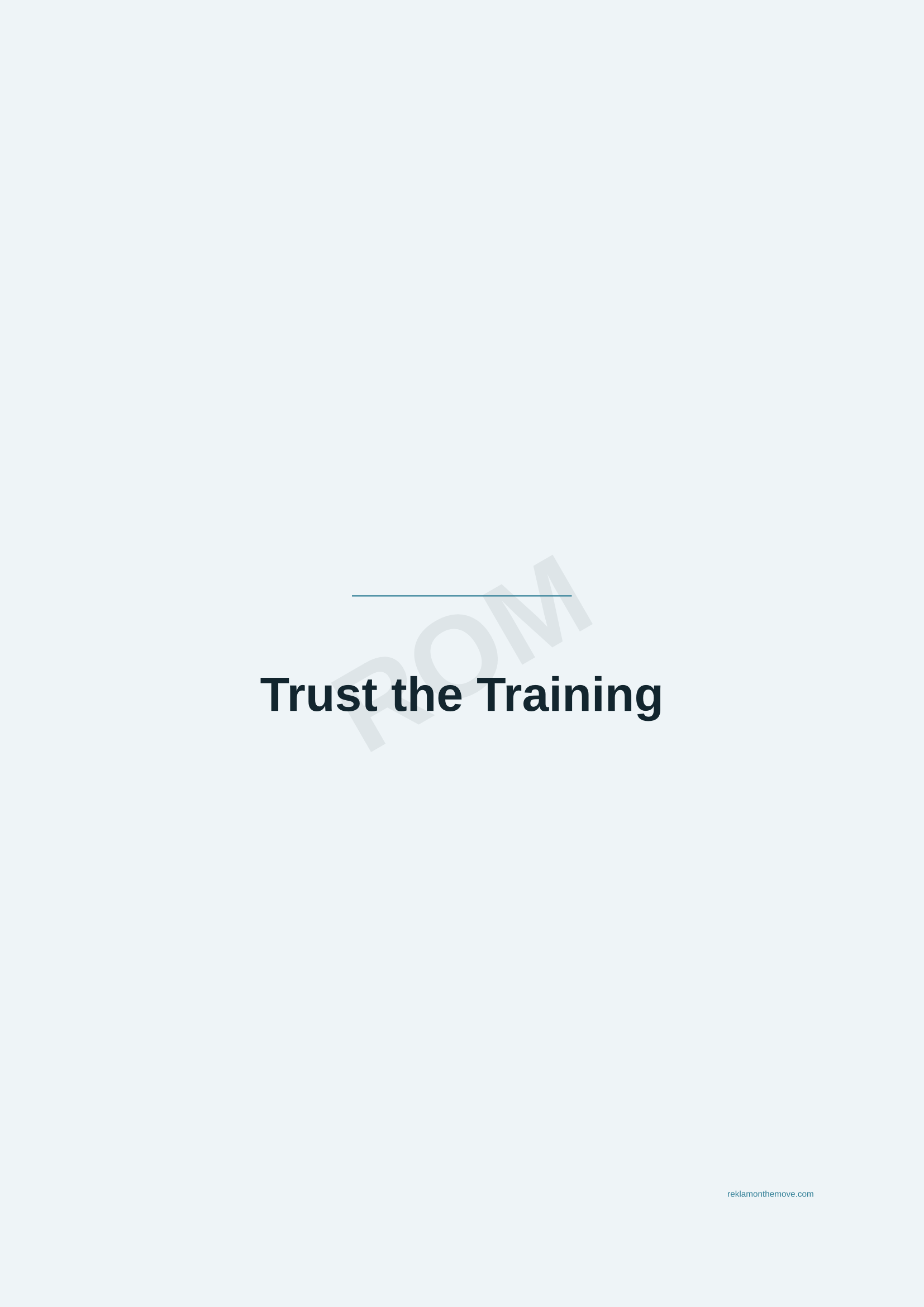 Trust the Training · Okyanus — ROM dijital ürün önizlemesi (filigranlı)