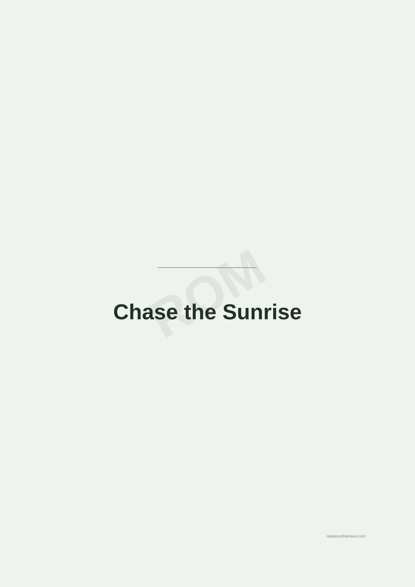 Chase the Sunrise · Adaçayı — ROM dijital ürün önizlemesi (filigranlı)
