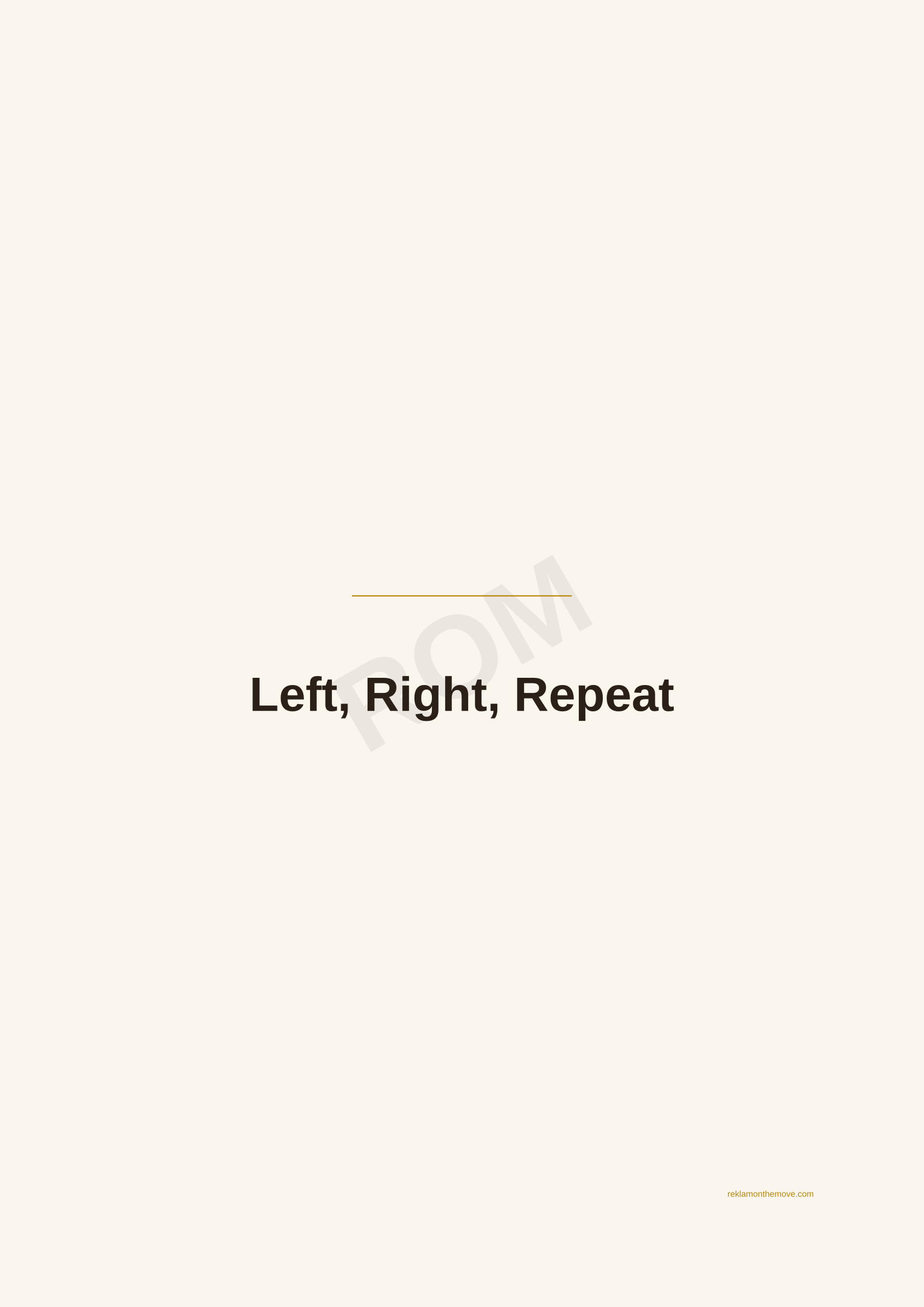 Left, Right, Repeat · Espresso — ROM dijital ürün önizlemesi (filigranlı)