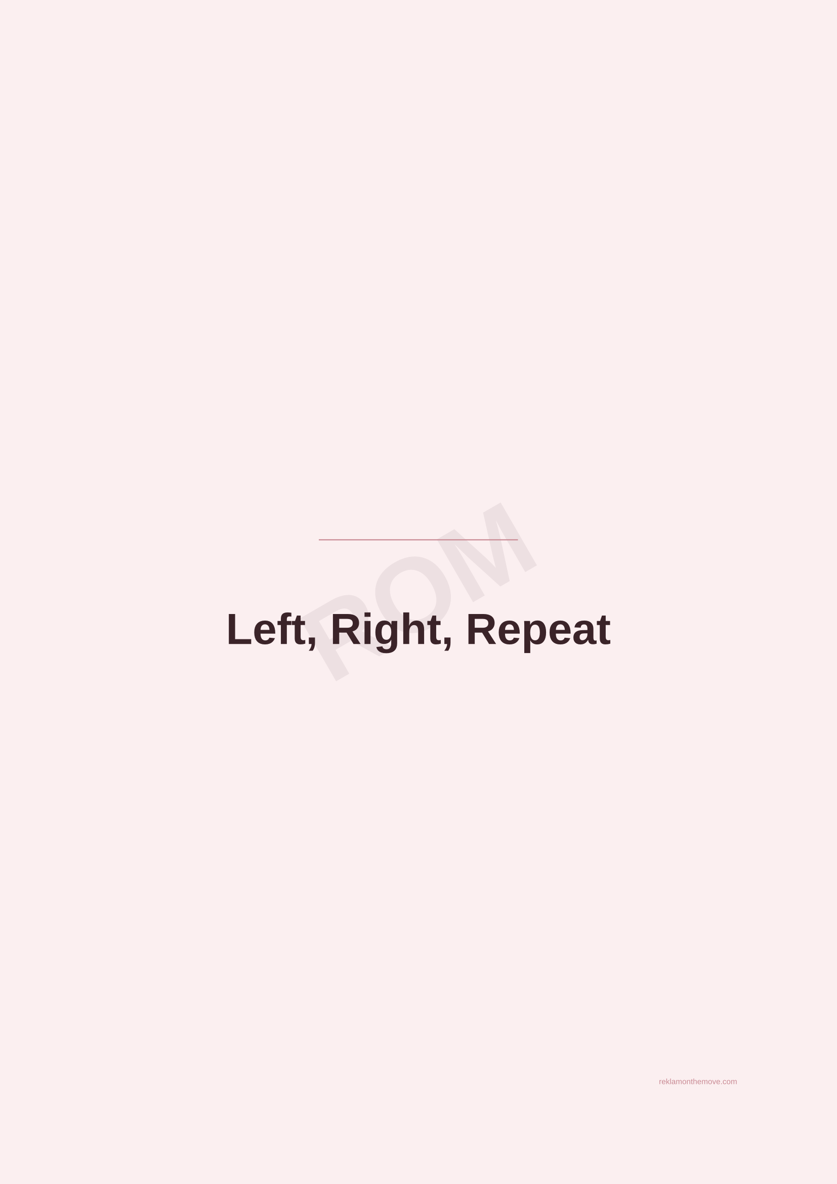 Left, Right, Repeat · Gül — ROM dijital ürün önizlemesi (filigranlı)