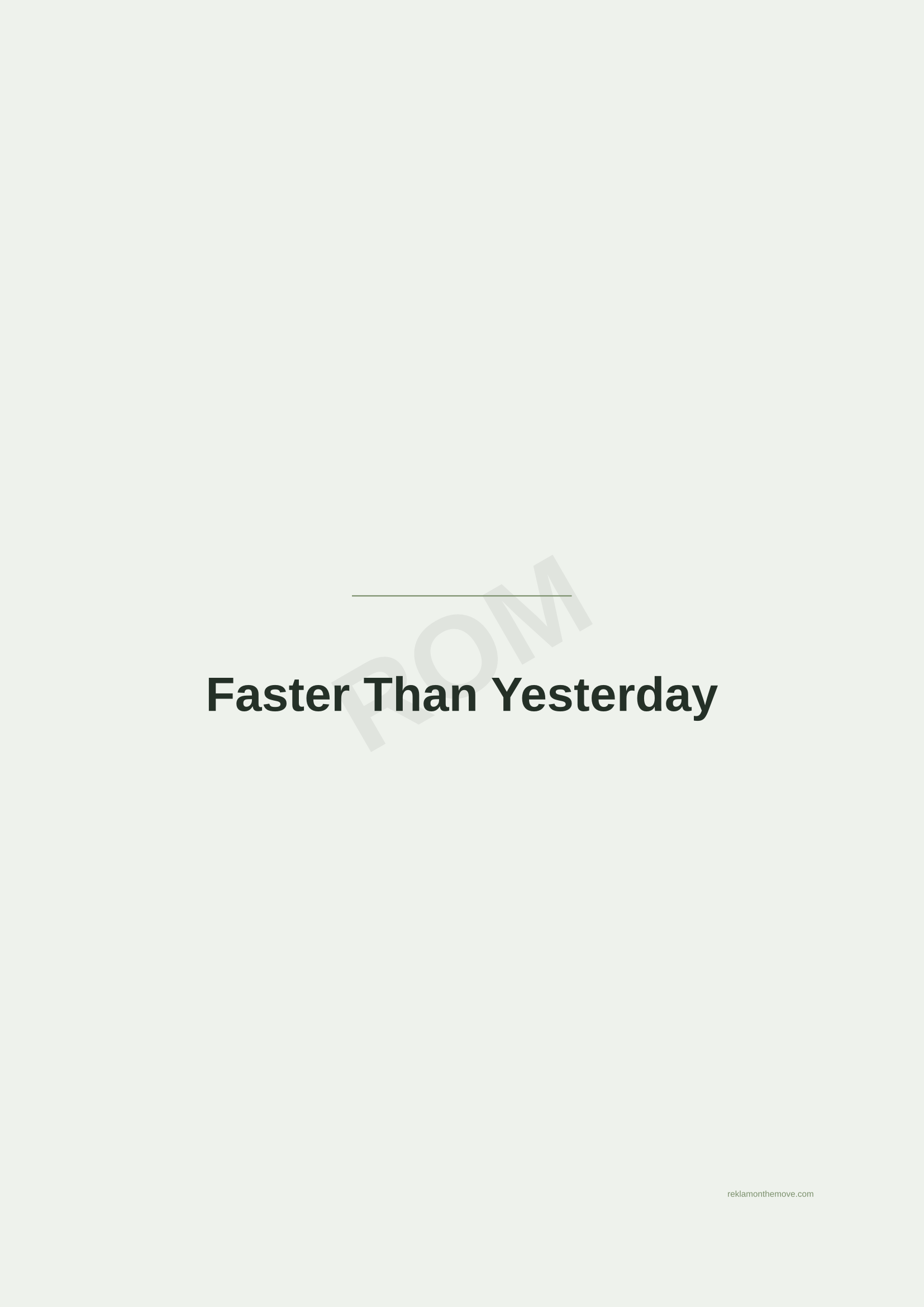 Faster Than Yesterday · Adaçayı — ROM dijital ürün önizlemesi (filigranlı)