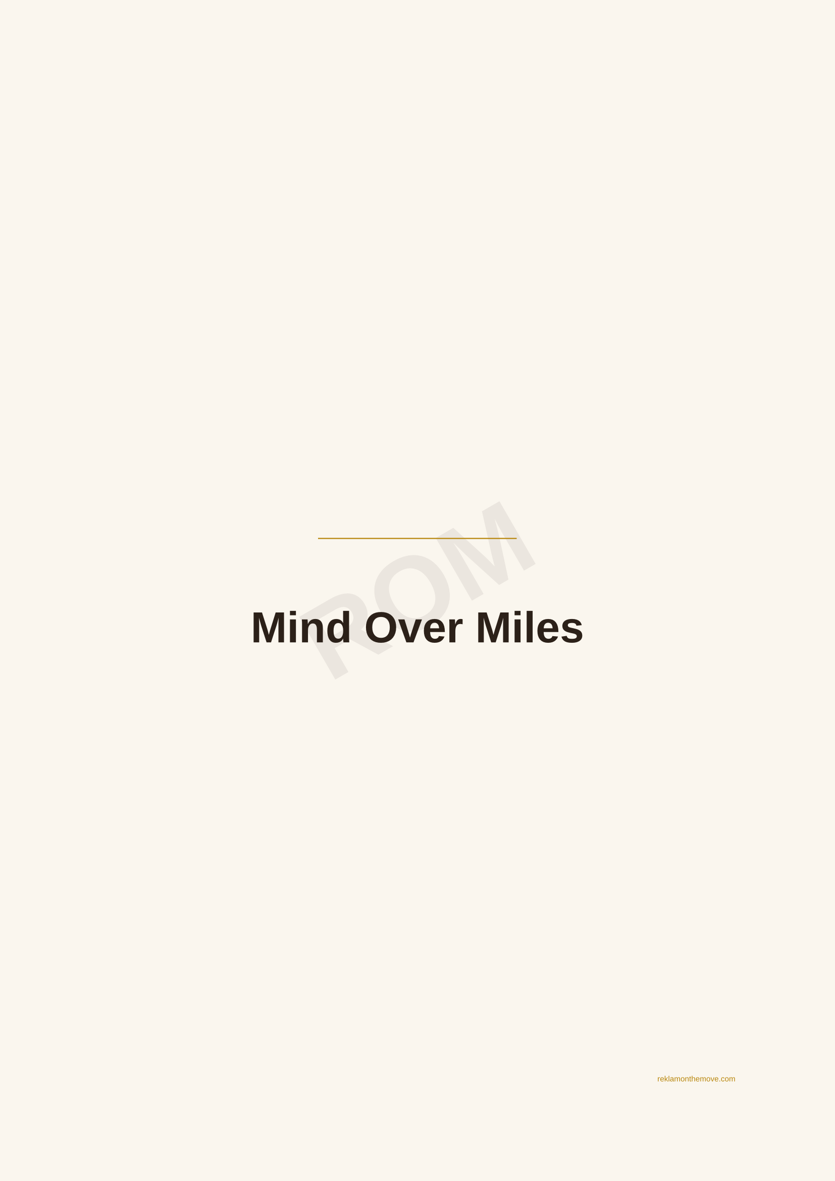 Mind Over Miles · Espresso — ROM dijital ürün önizlemesi (filigranlı)