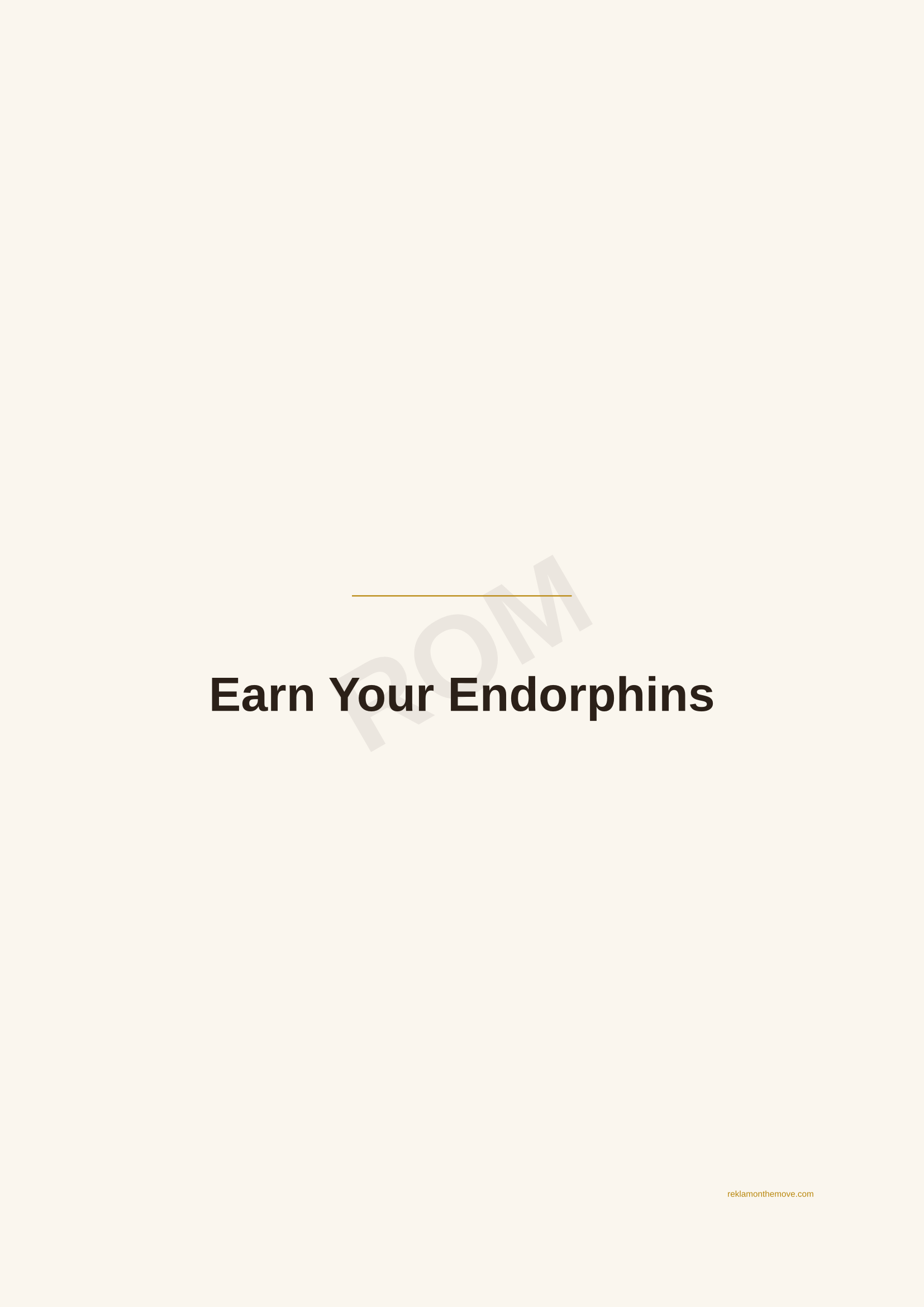 Earn Your Endorphins · Espresso — ROM dijital ürün önizlemesi (filigranlı)