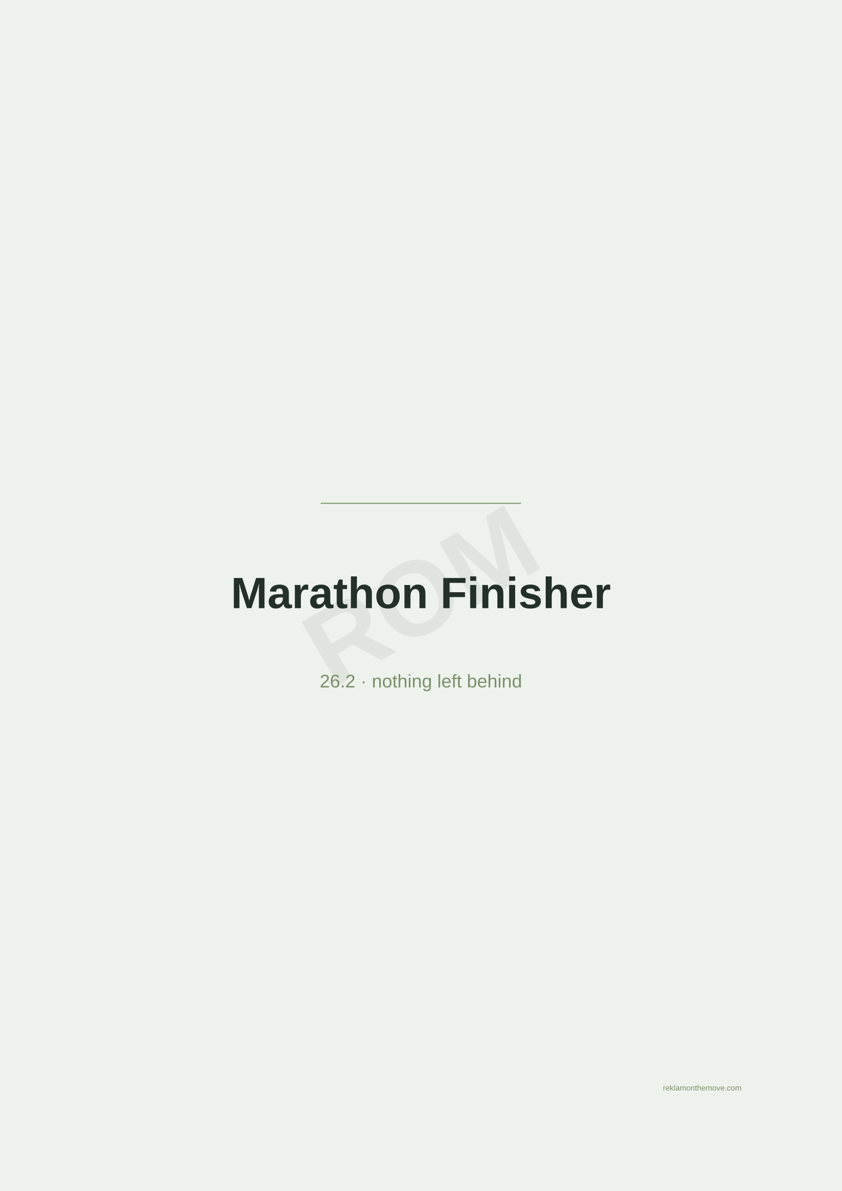 Marathon Finisher · Adaçayı — ROM dijital ürün önizlemesi (filigranlı)