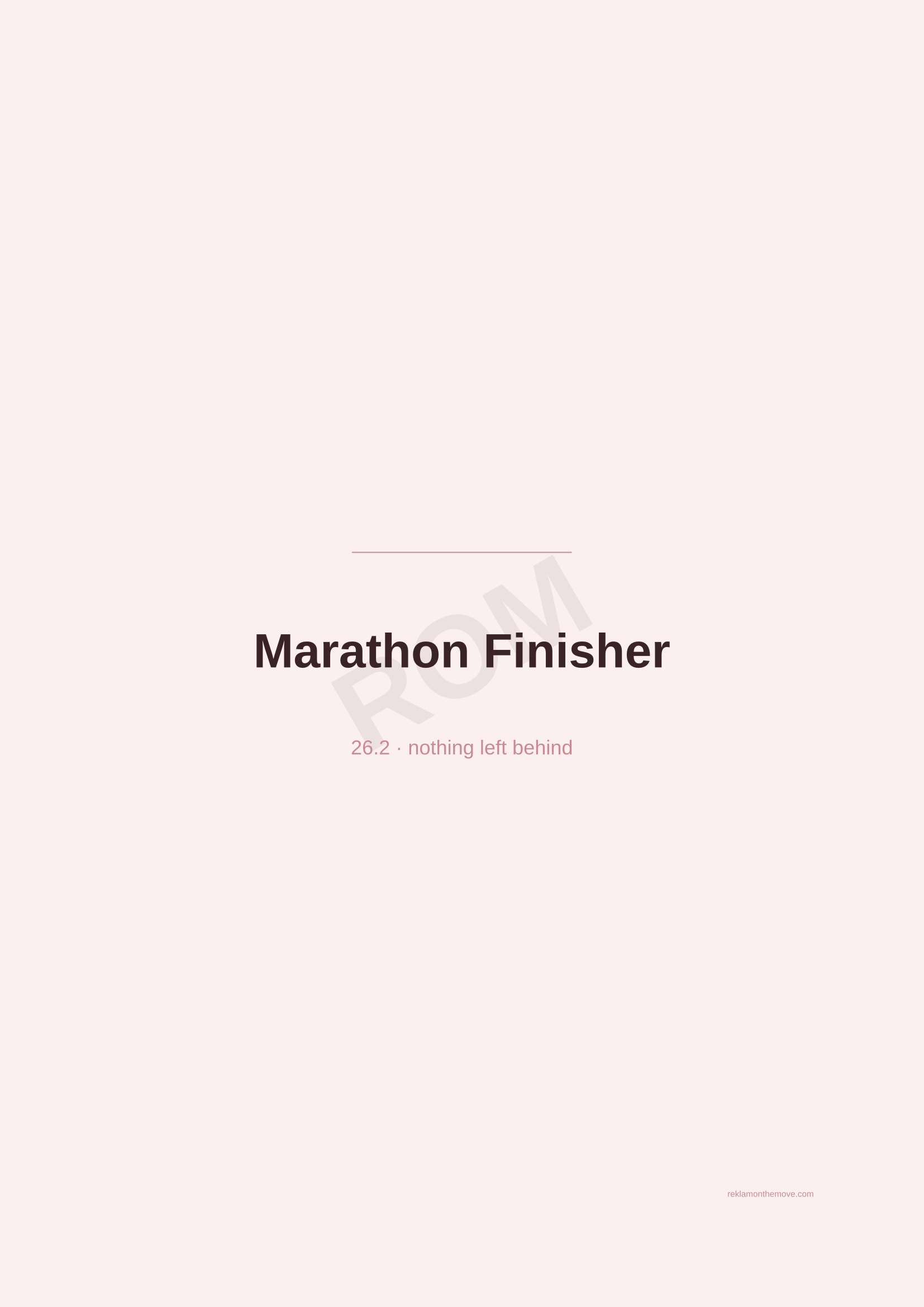 Marathon Finisher · Gül — ROM dijital ürün önizlemesi (filigranlı)