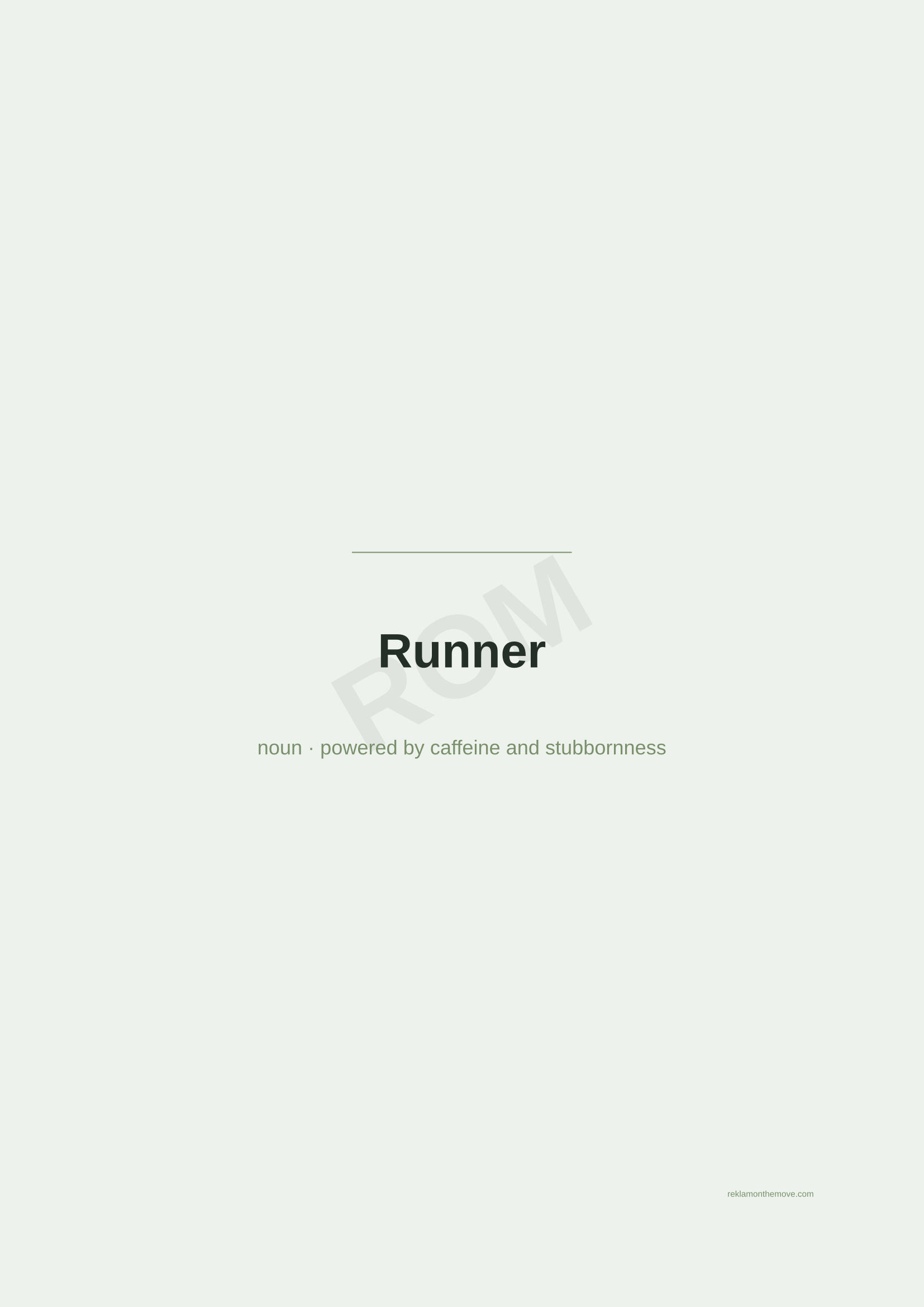 Runner · Adaçayı — ROM dijital ürün önizlemesi (filigranlı)
