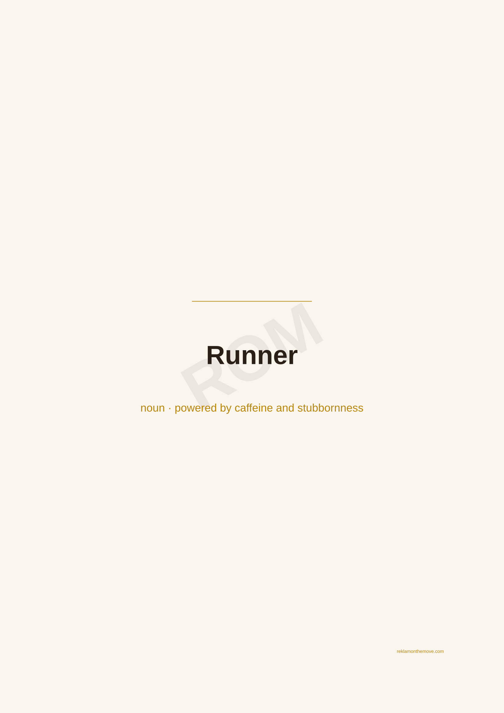 Runner · Espresso — ROM dijital ürün önizlemesi (filigranlı)