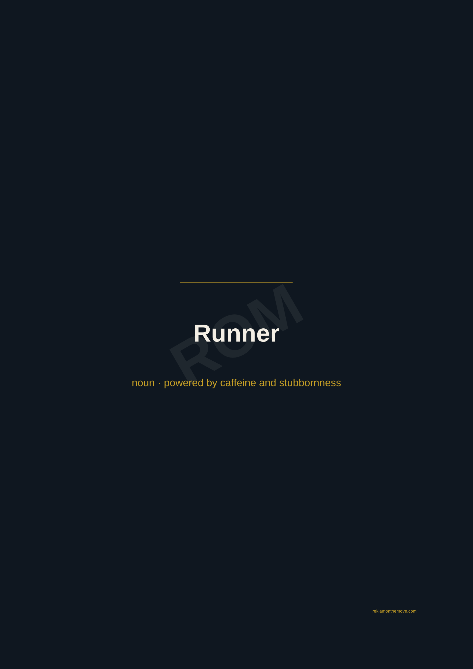 Runner · Gece — ROM dijital ürün önizlemesi (filigranlı)