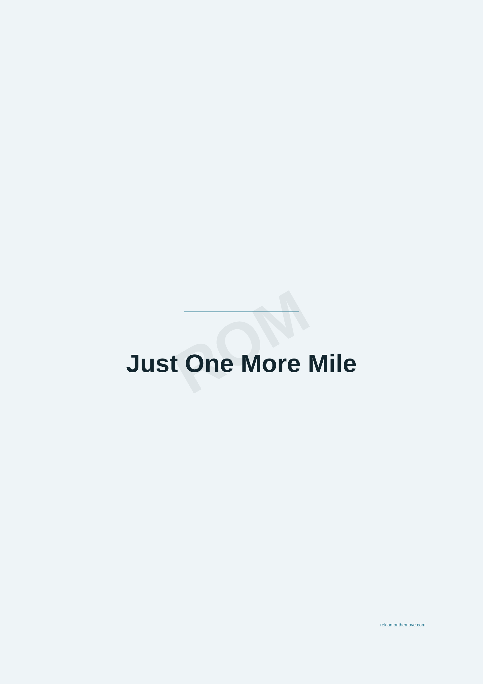 Just One More Mile · Okyanus — ROM dijital ürün önizlemesi (filigranlı)