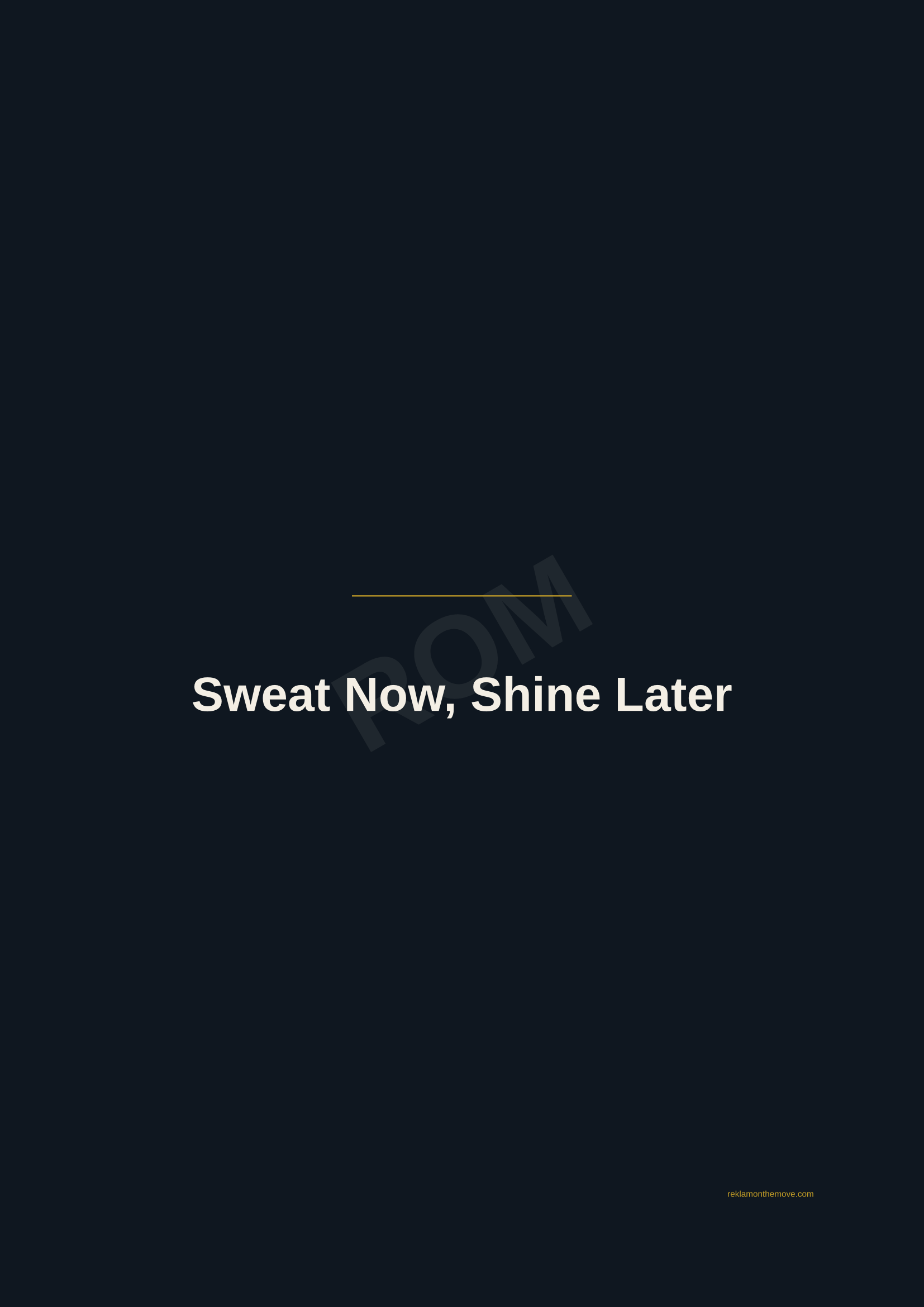 Sweat Now, Shine Later · Gece — ROM dijital ürün önizlemesi (filigranlı)