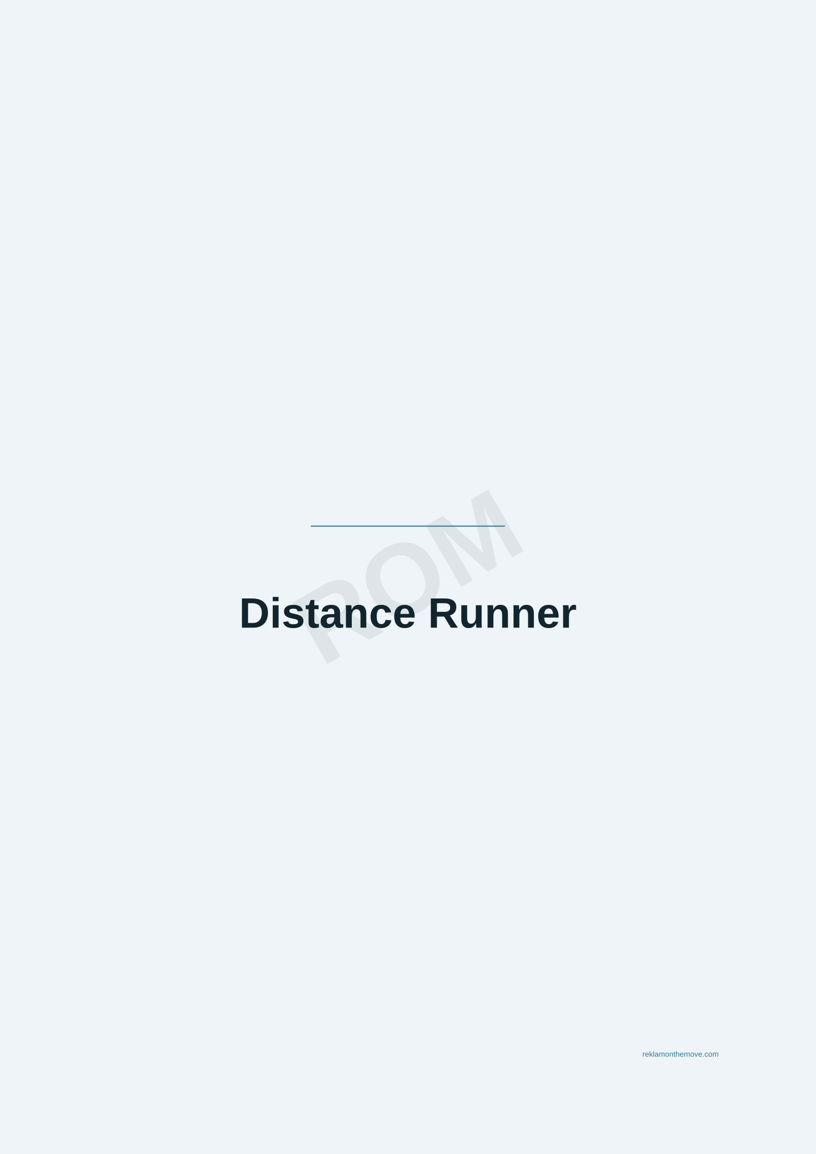Distance Runner · Okyanus — ROM dijital ürün önizlemesi (filigranlı)