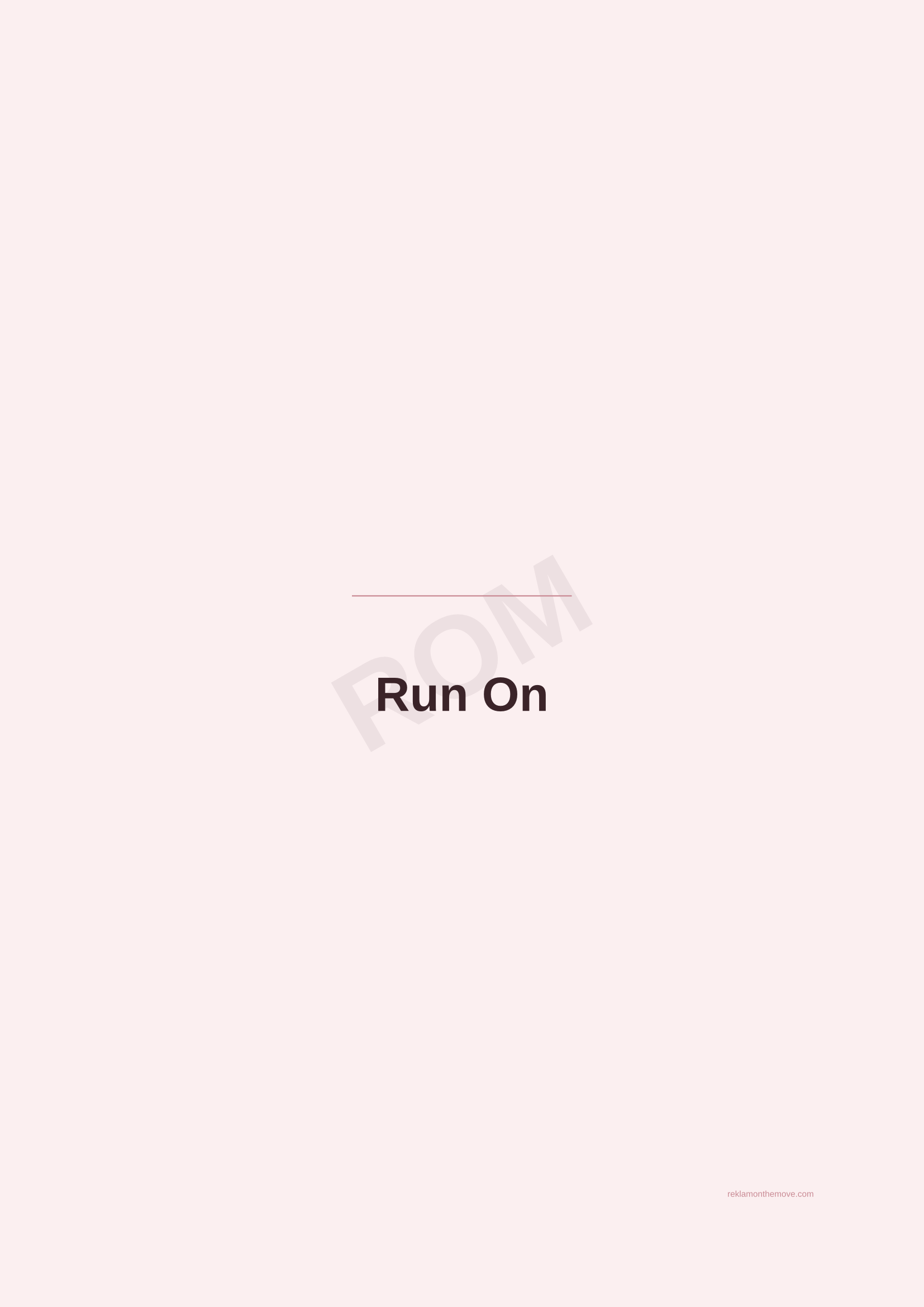 Run On · Gül — ROM dijital ürün önizlemesi (filigranlı)