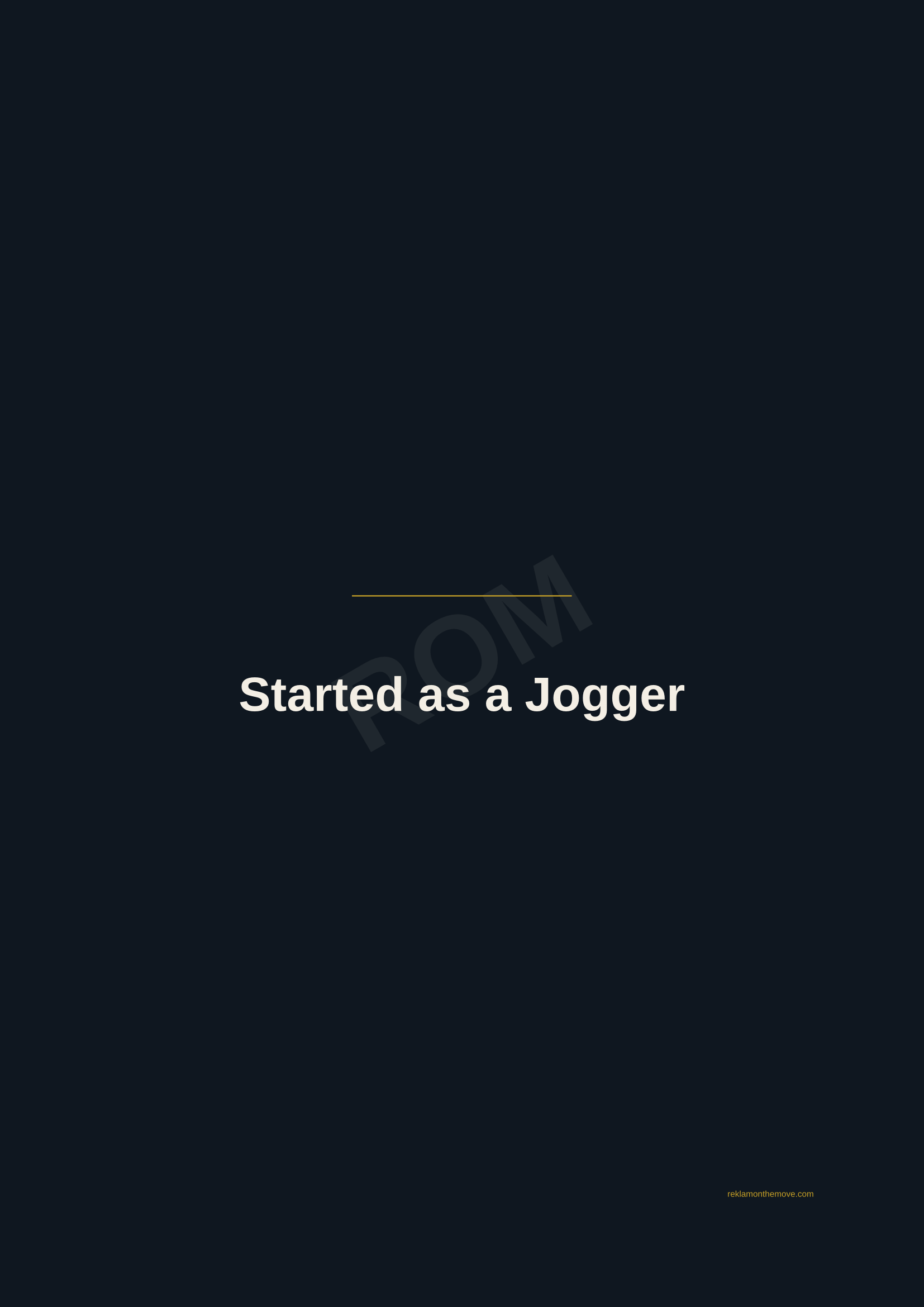 Started as a Jogger · Gece — ROM dijital ürün önizlemesi (filigranlı)