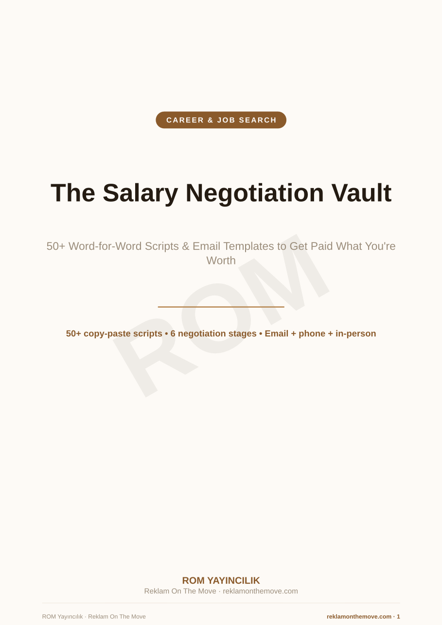 The Salary Negotiation Vault — ROM dijital ürün önizlemesi (filigranlı)
