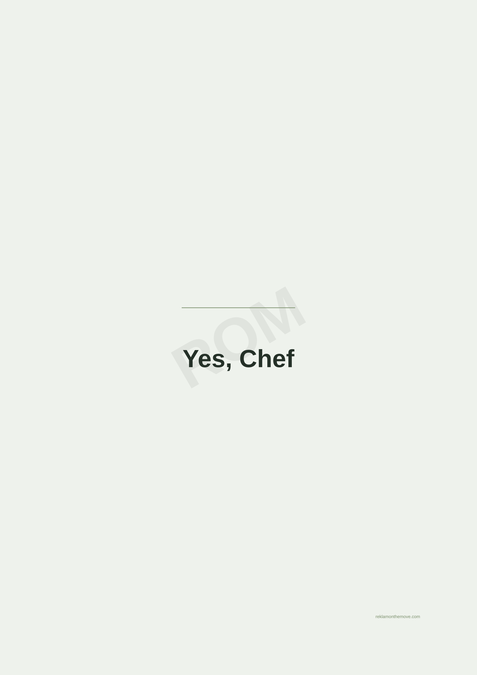 Yes, Chef · Adaçayı — ROM dijital ürün önizlemesi (filigranlı)