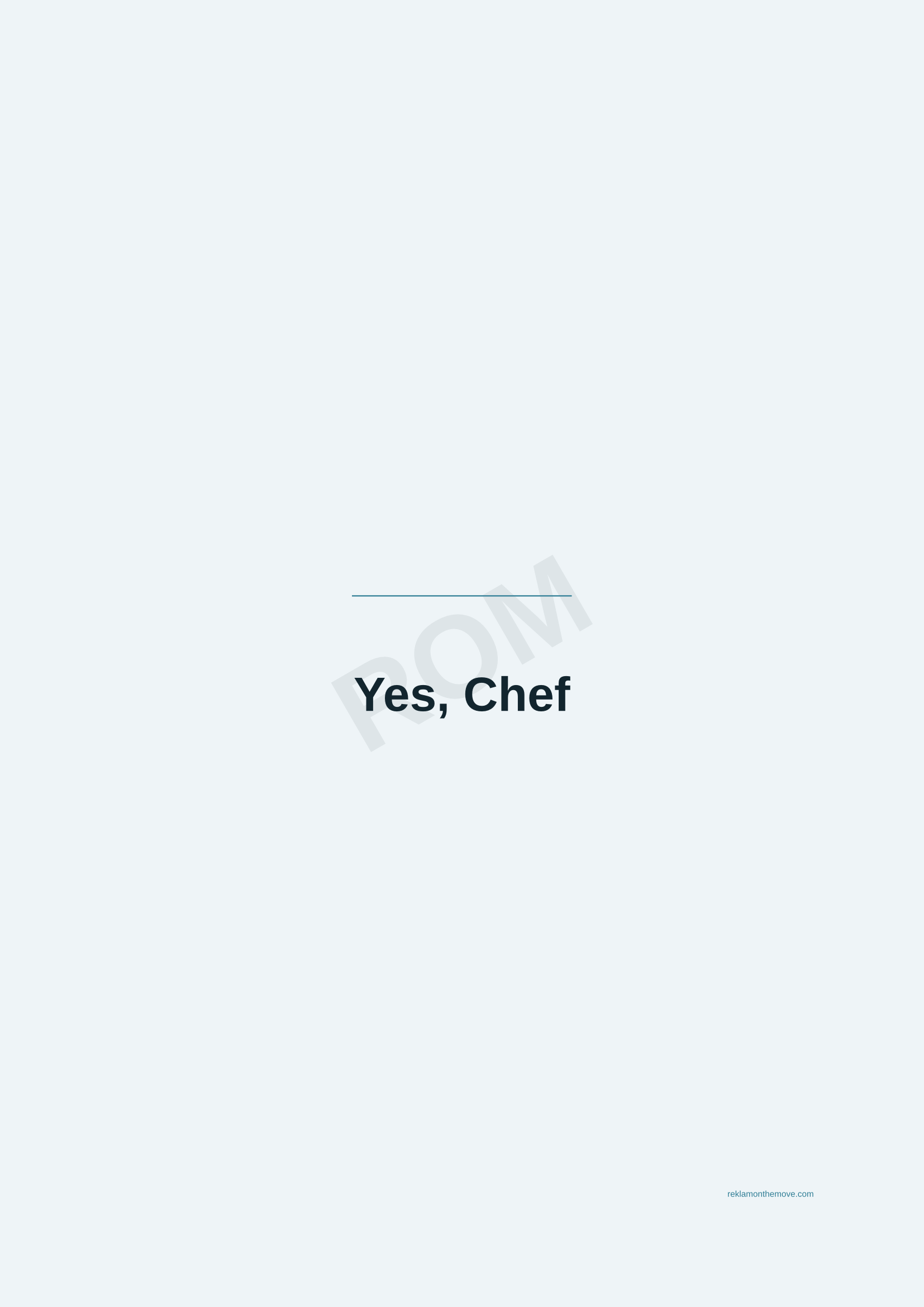 Yes, Chef · Okyanus — ROM dijital ürün önizlemesi (filigranlı)