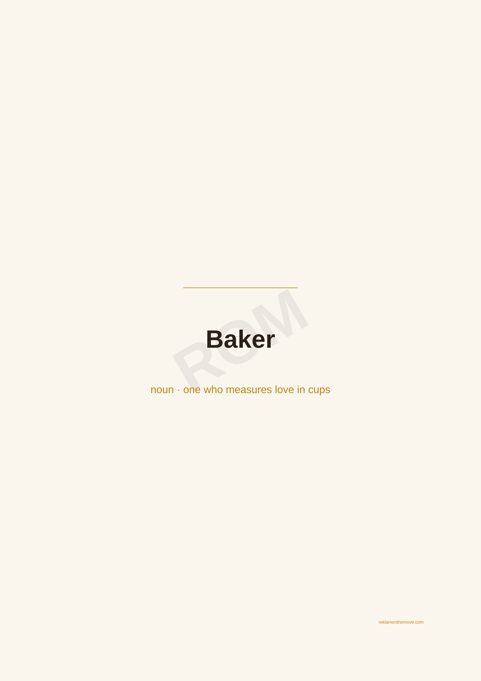 Baker · Espresso — ROM dijital ürün önizlemesi (filigranlı)