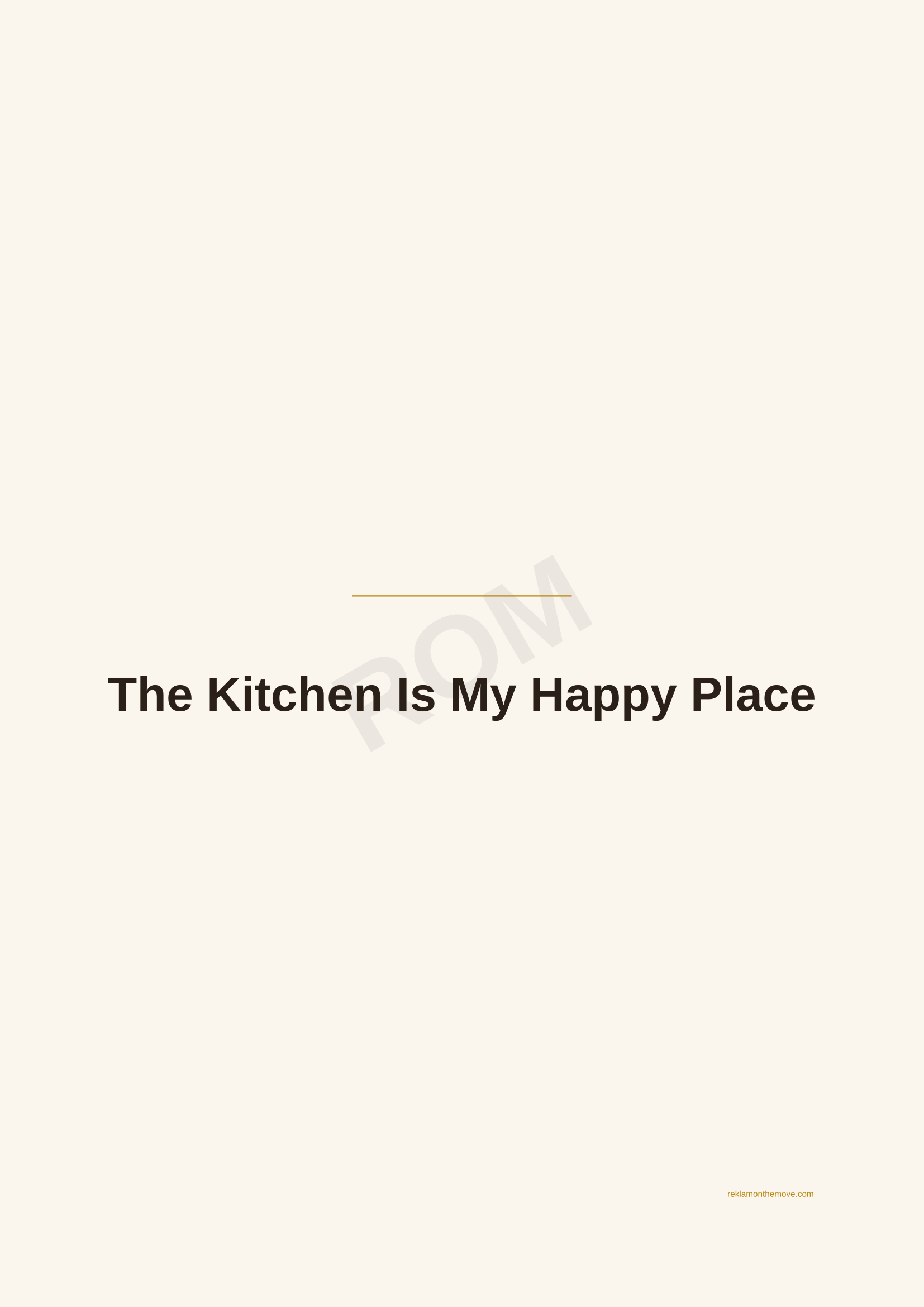 The Kitchen Is My Happy Place · Espresso — ROM dijital ürün önizlemesi (filigranlı)