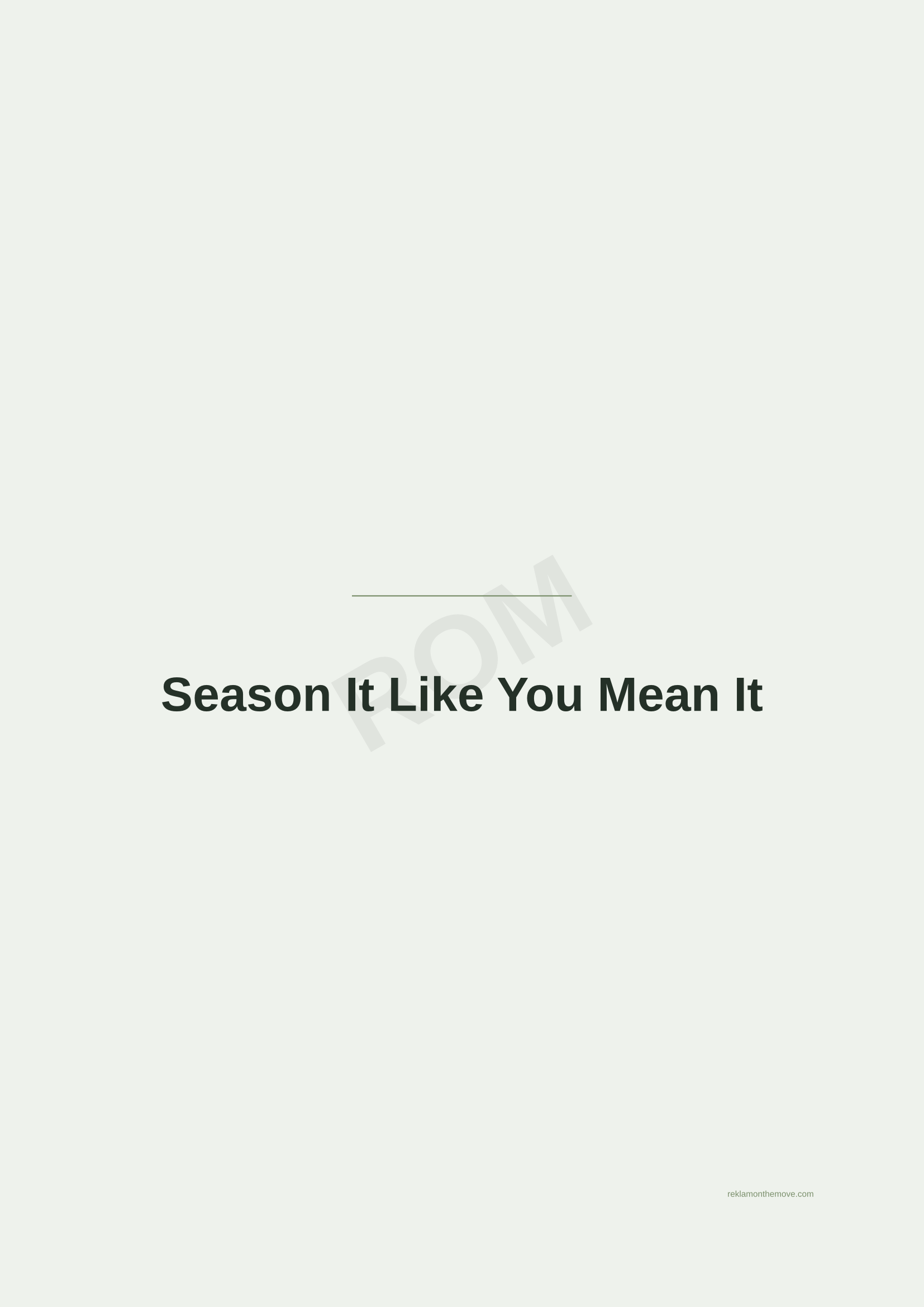 Season It Like You Mean It · Adaçayı — ROM dijital ürün önizlemesi (filigranlı)