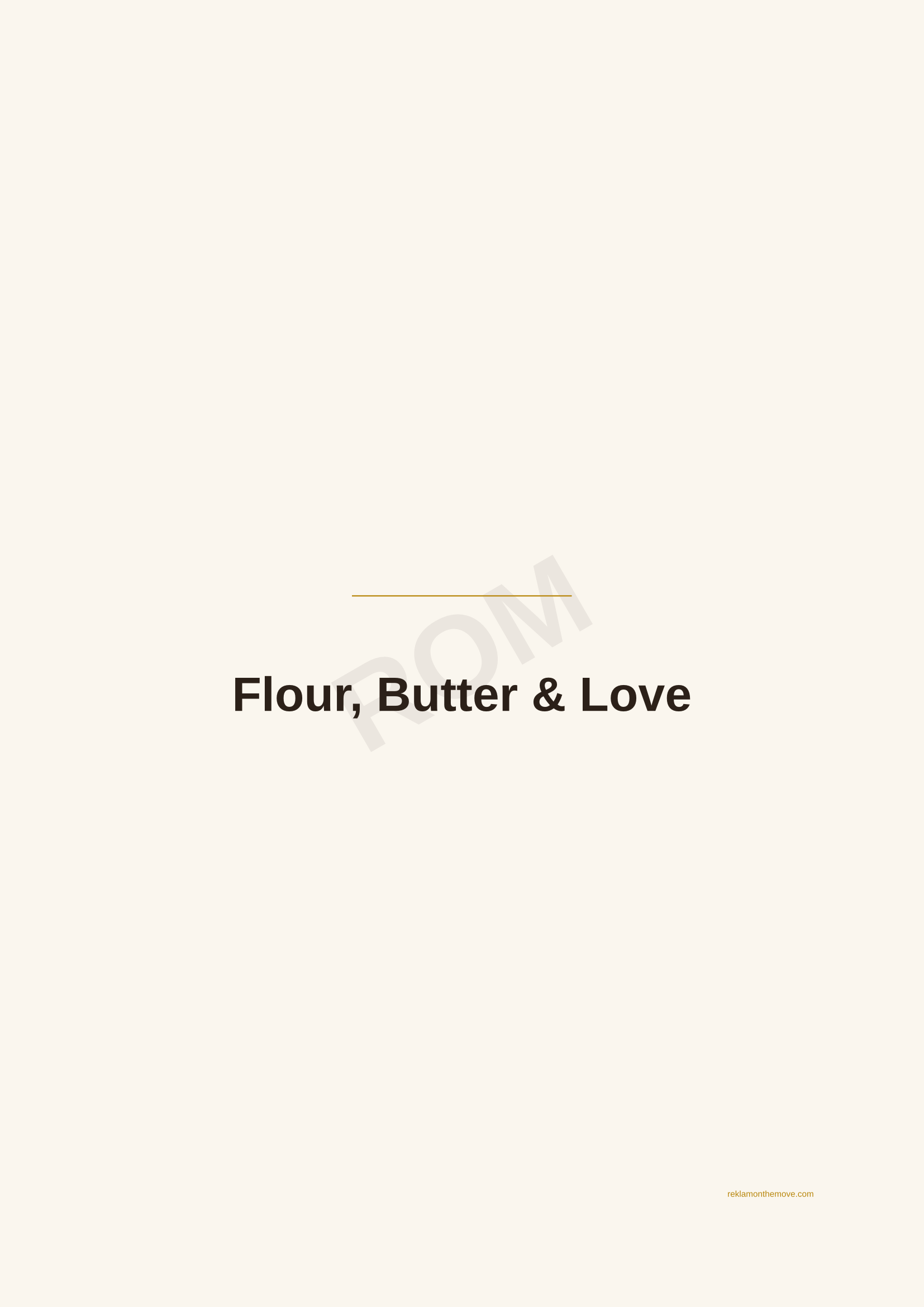 Flour, Butter & Love · Espresso — ROM dijital ürün önizlemesi (filigranlı)