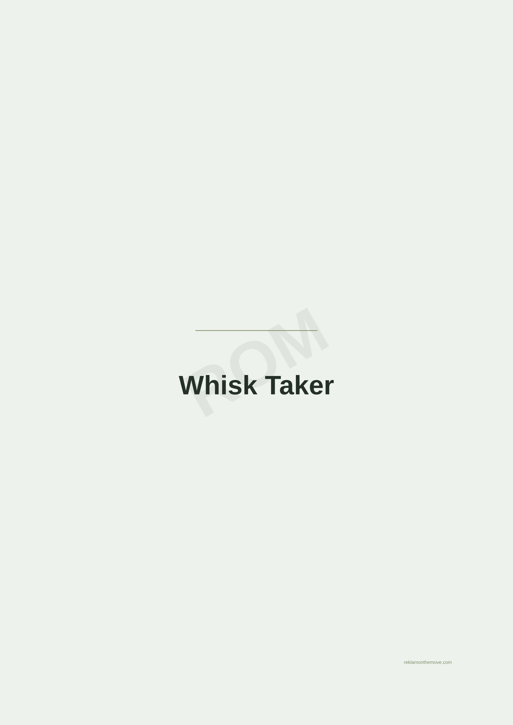 Whisk Taker · Adaçayı — ROM dijital ürün önizlemesi (filigranlı)